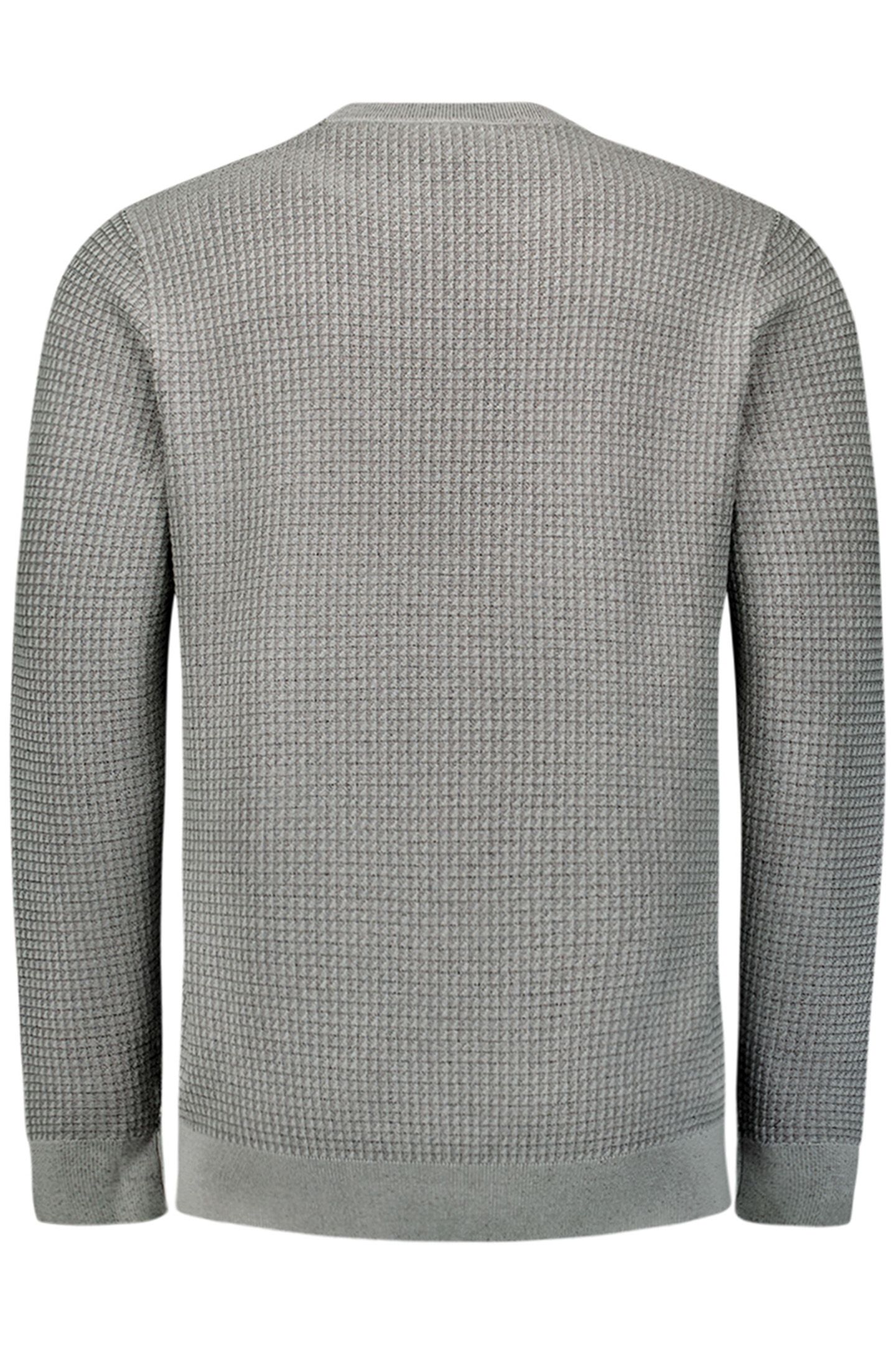 PULLOVER CREWNECK 2 COLOURED WAFFLE JACQUARD GREY 5