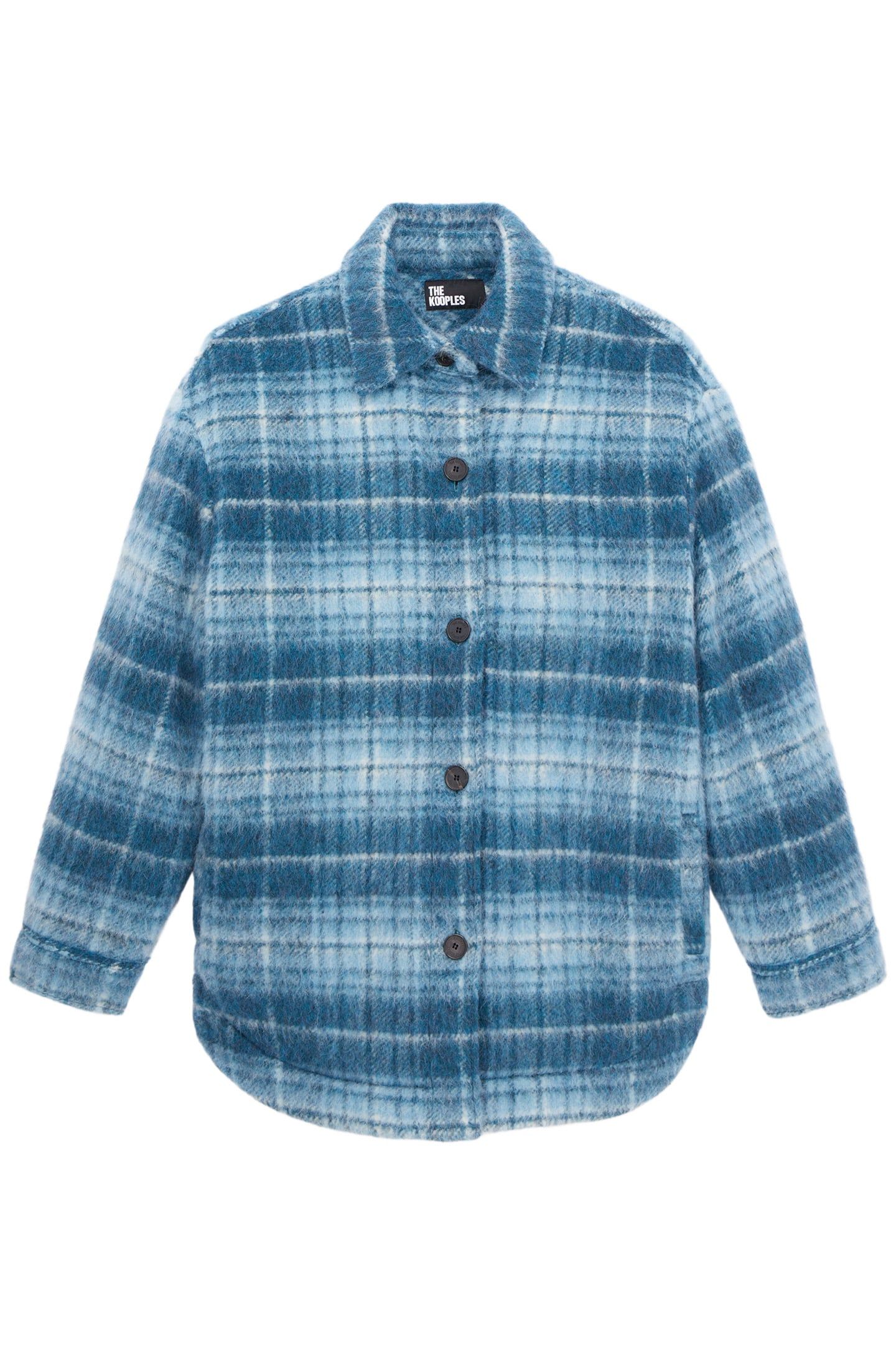 OVERSHIRT WITH QUILTED SIDE POCKETS BLUE BEIGE 1