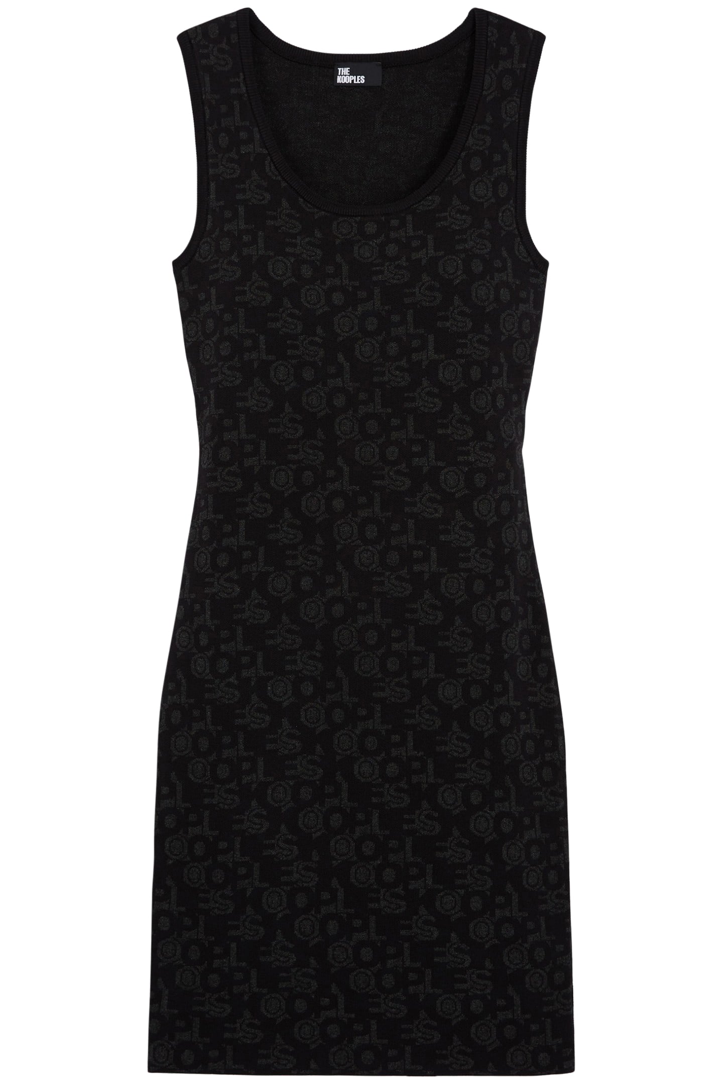 ROBE JACQUARD LOGO ALL OVER BLACK DARK GREY 5
