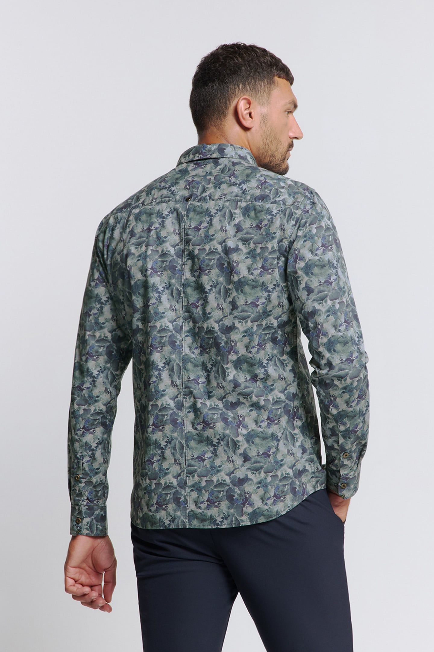 SHIRT STRETCH ALLOVER PRINTED BLUEBERRY 2