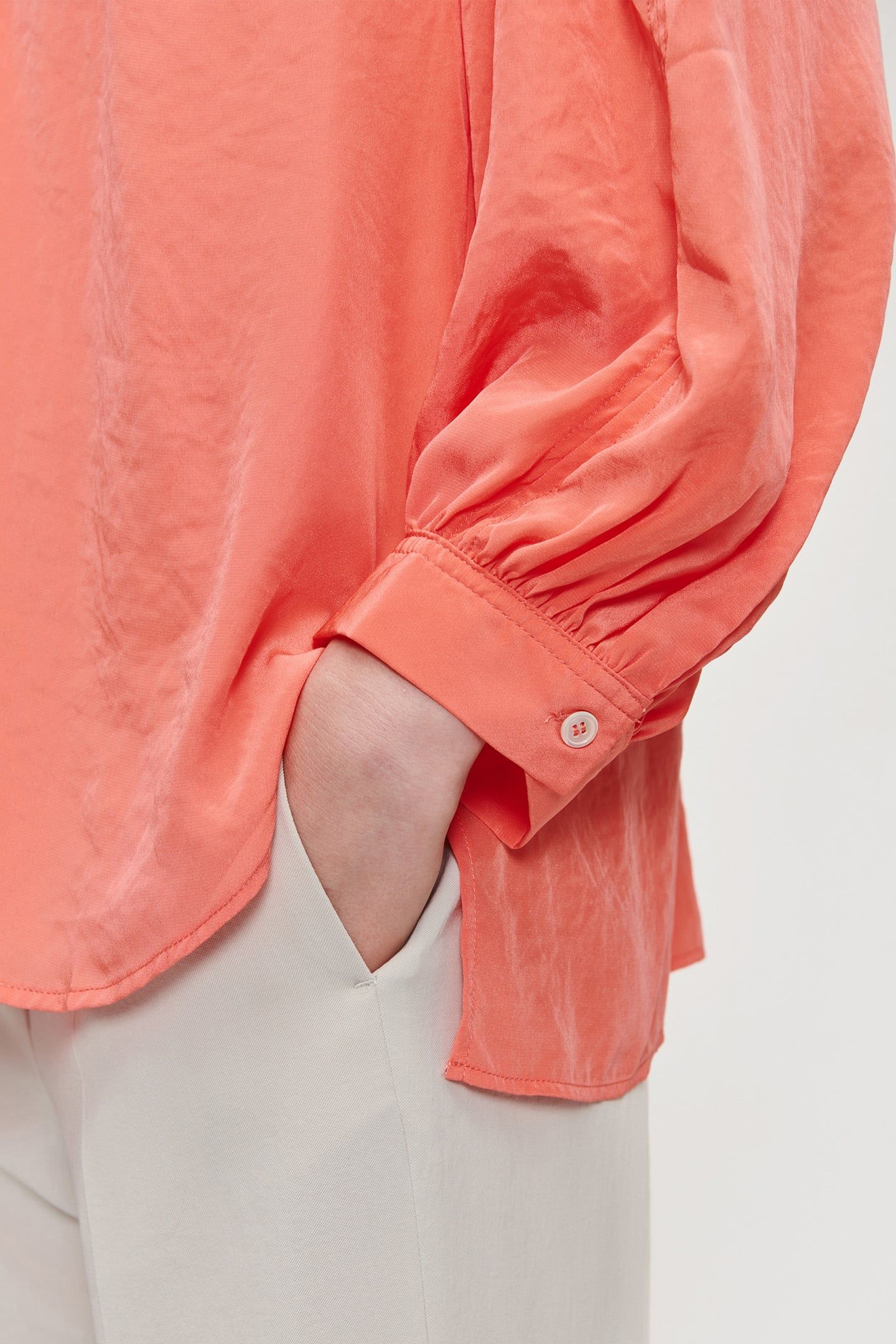 TECHNOSILK OVERSIZED BLOUSE RADIANT CORAL 5