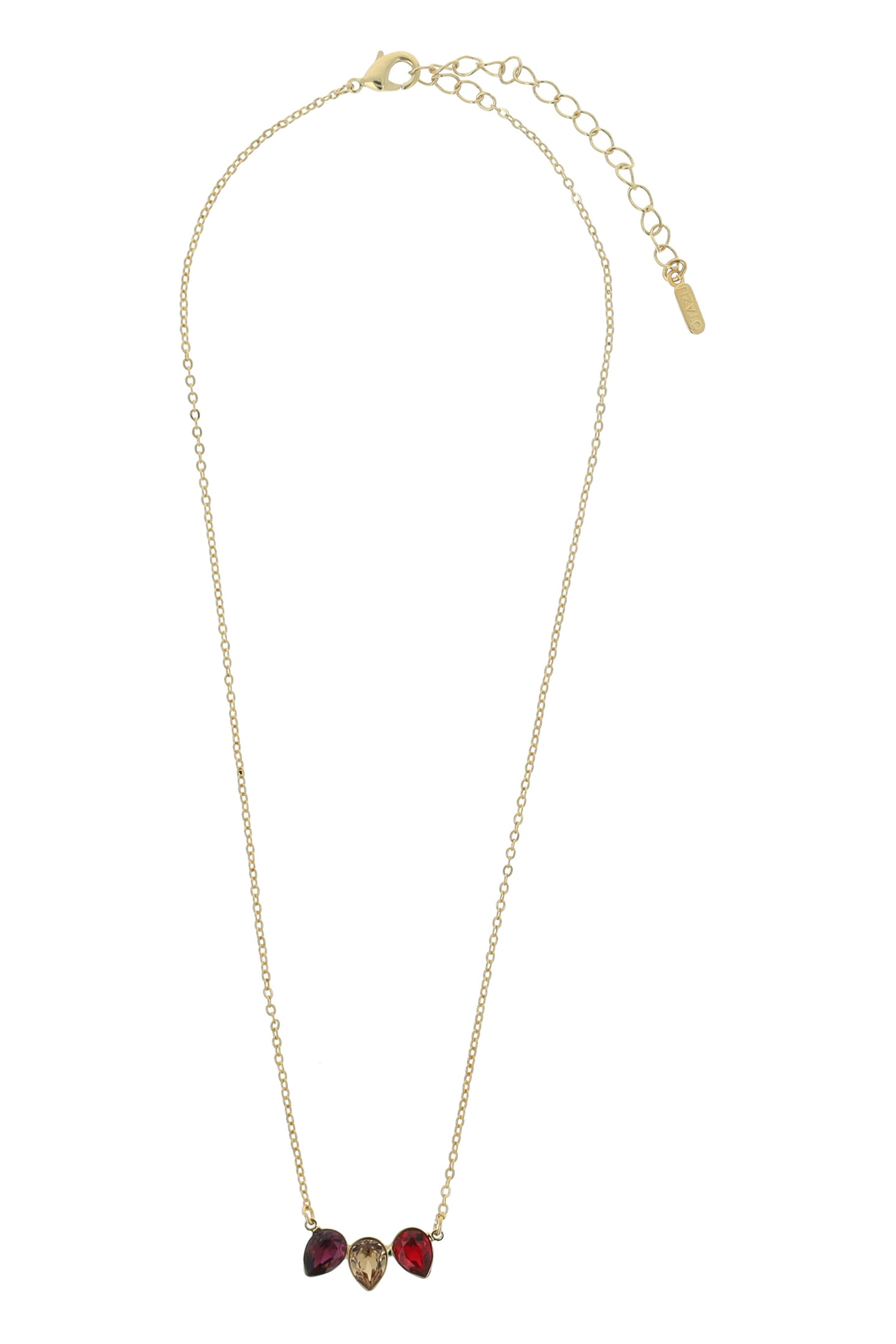 CLASSIC TRIPLE LEAF NECKLACE AMETHYST 1