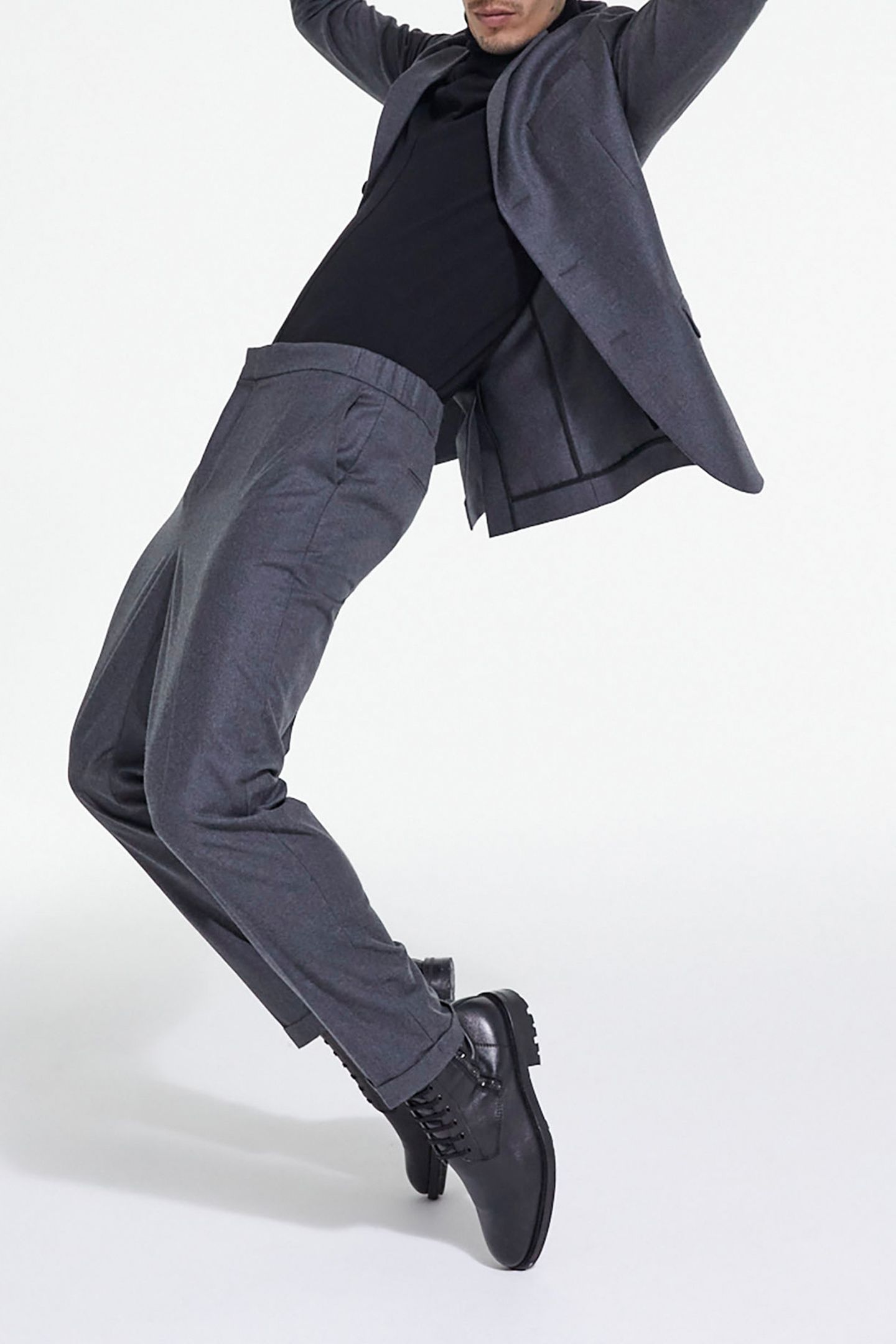 WOOL SUIT JACKET WITH FLAP POCKETS GREY 5