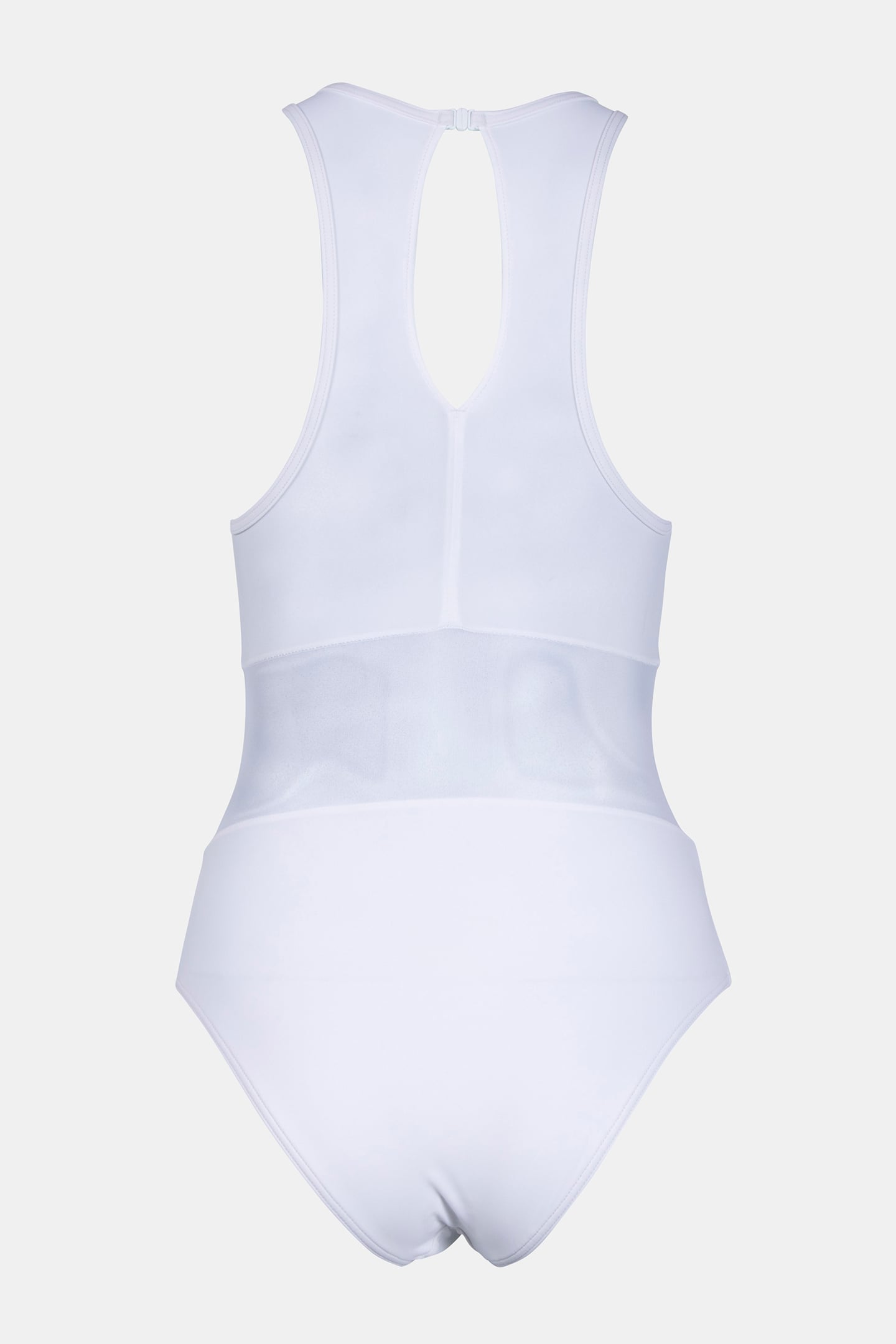 WOMEN'S ARENA MESH SWIMSUIT VENT BACK GR WHITE 5