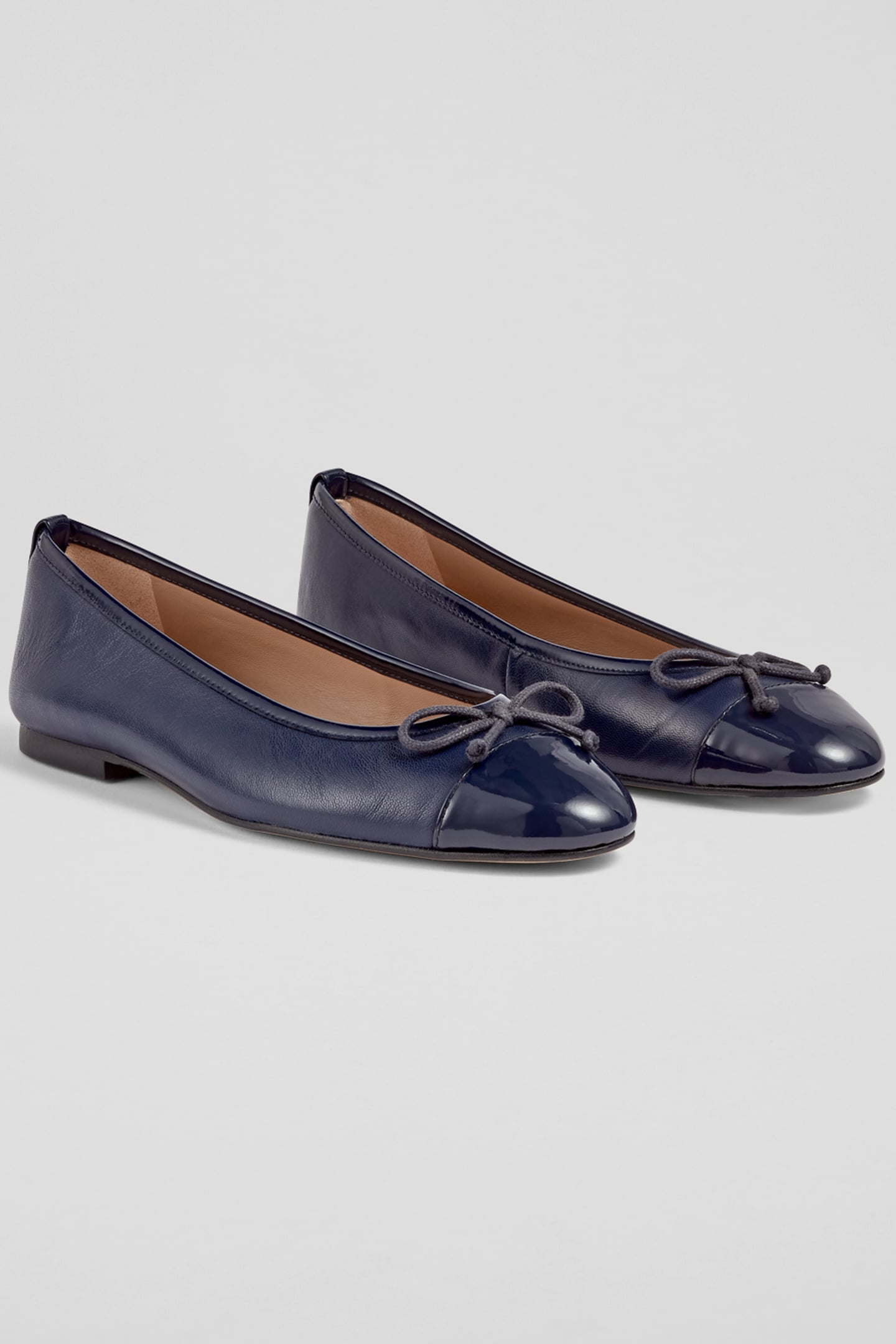 KARA - TOE CAP BALLERINA NAVY 2
