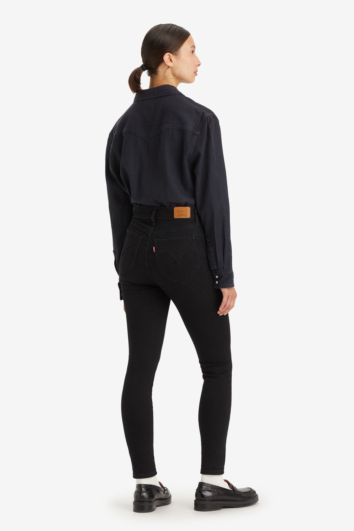 RETRO HIGH SKINNY JEANS BLACK 3