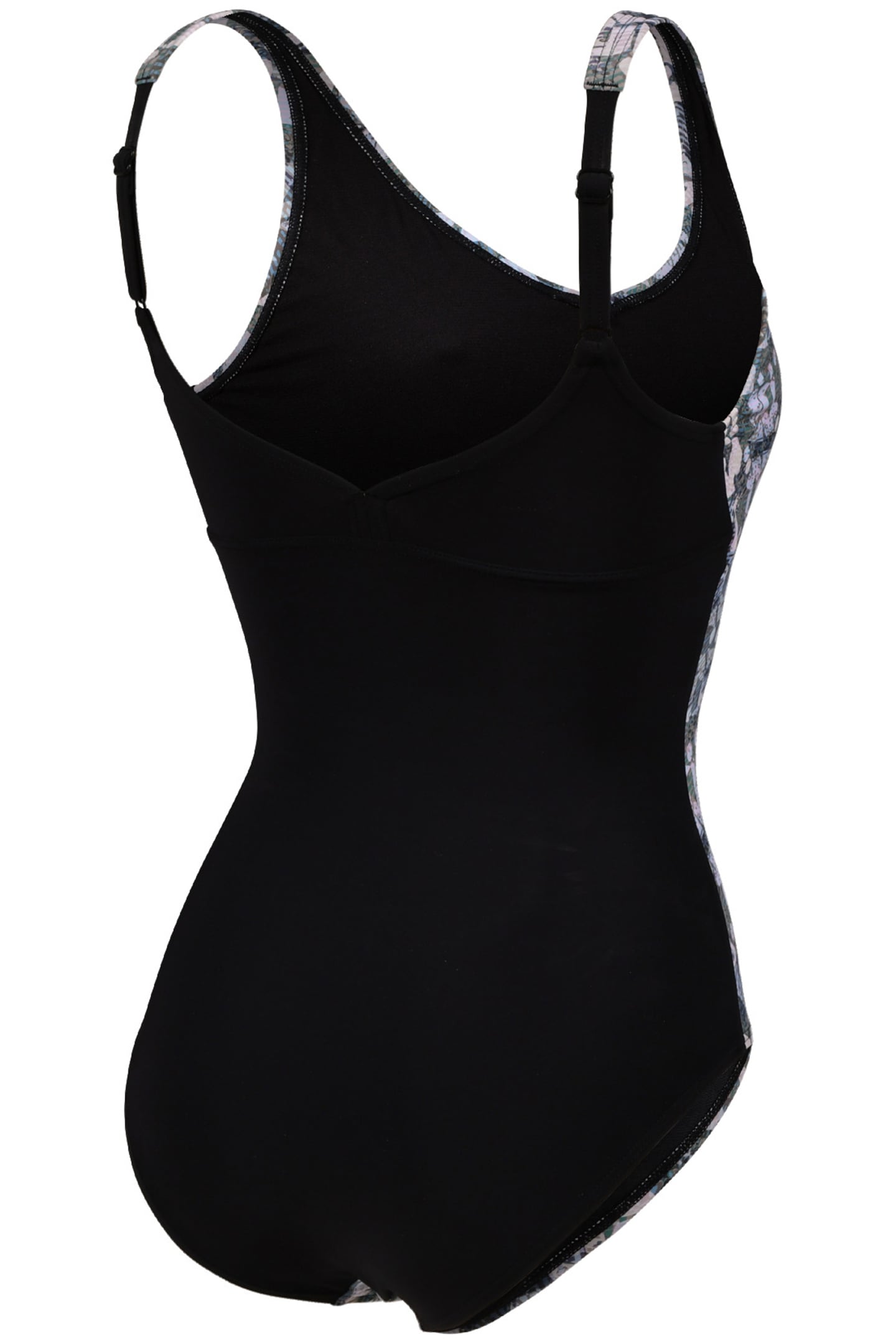 WOMEN'S BODYLIFT CHIARA SWIMSUIT WING B BLACK TURQUOISE MULT 7