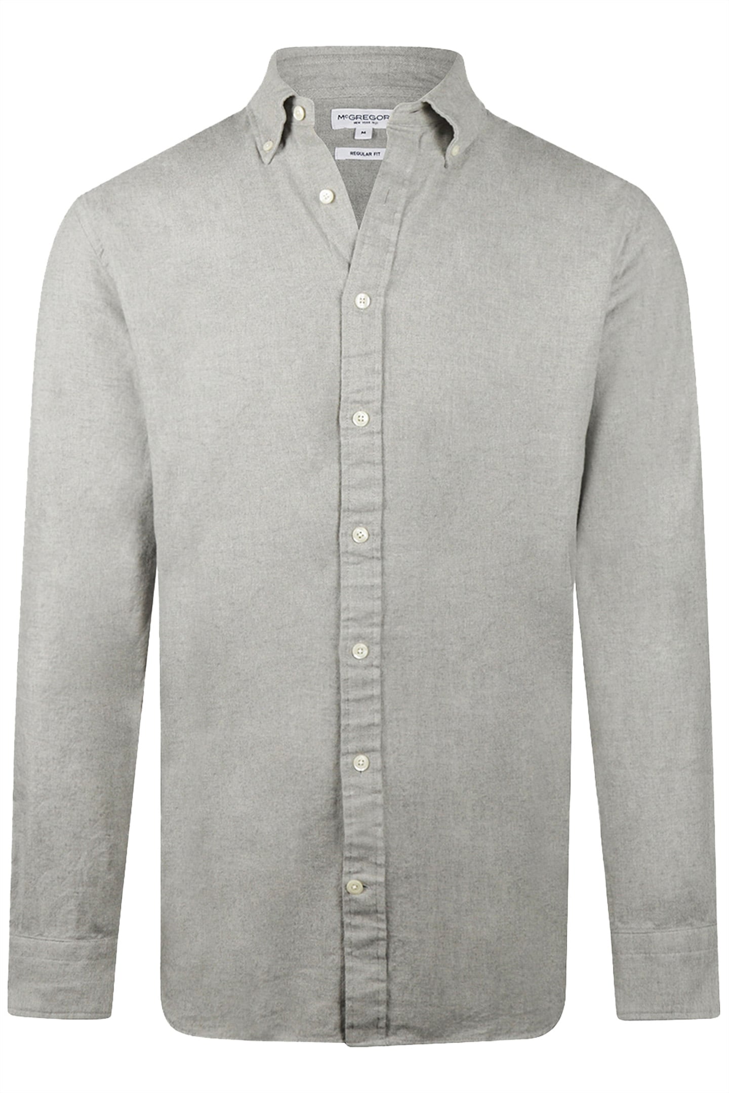 FLANNEL MELANGE OXFORD SHIRT MEDIUM GREY 4