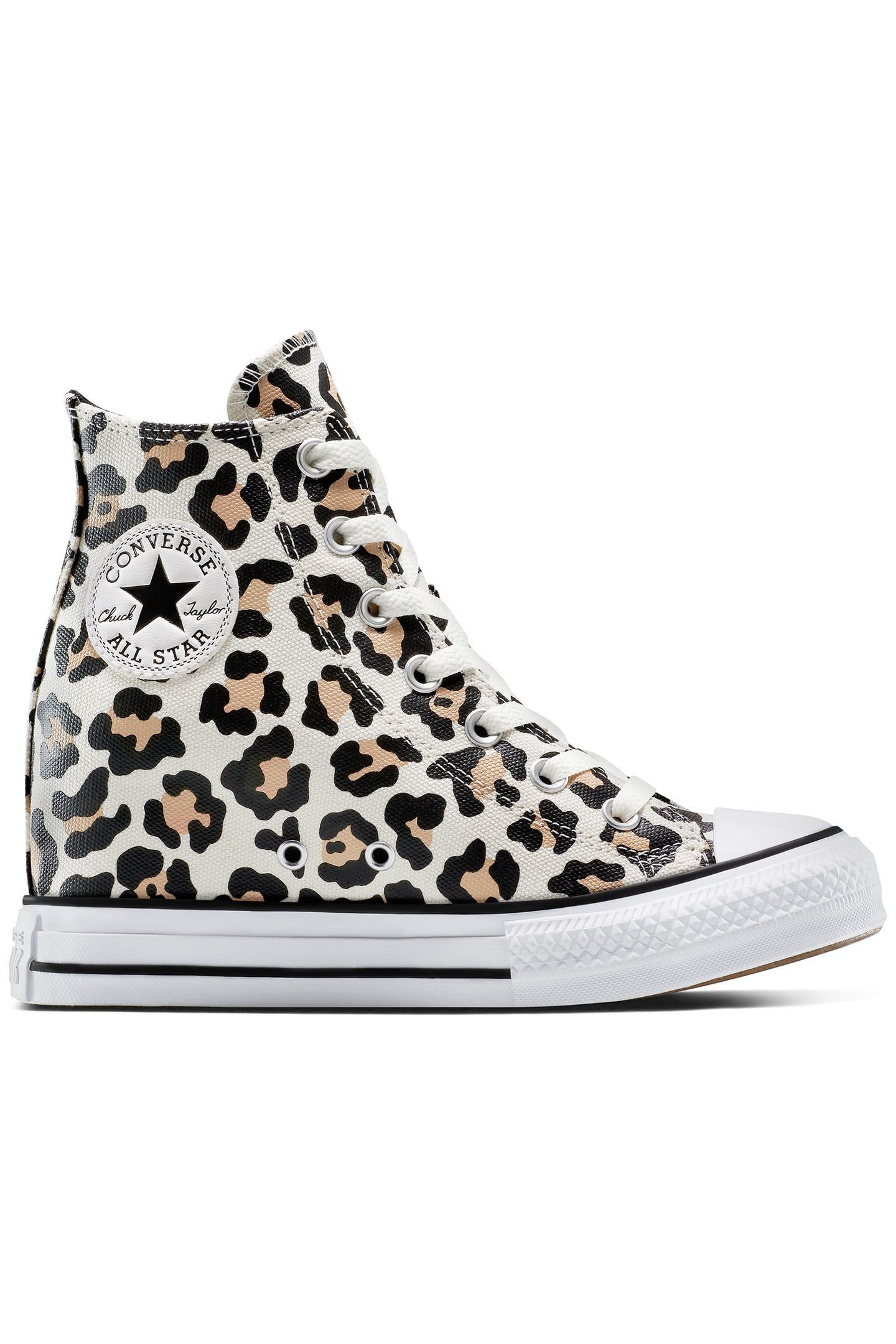 CHUCK TAYLOR ALL STAR WEDGE PLATFORM LEOPARD EGRET/BLACK/COA 1