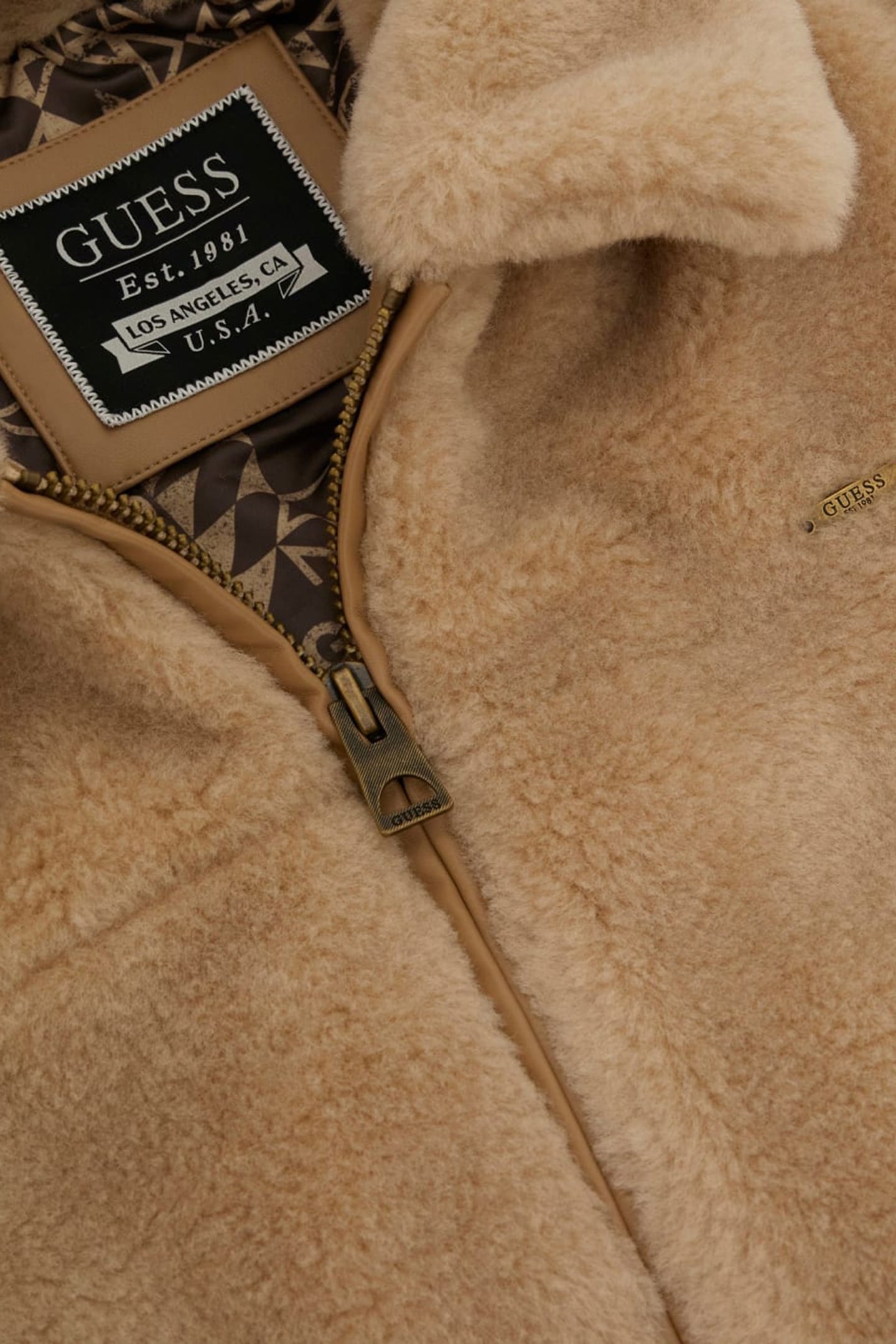 GUESS ECO TEDDY JACKET DESERT MUD 10