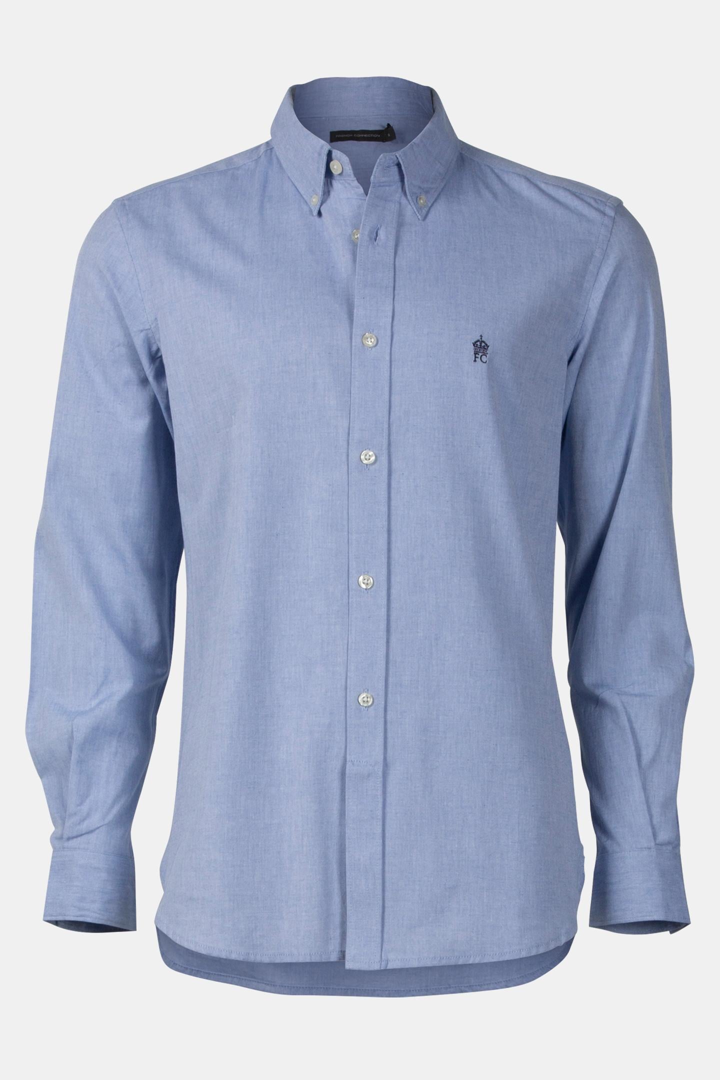 OXFORD LONG SLEEVE SHIRT SKY/MARINE 4