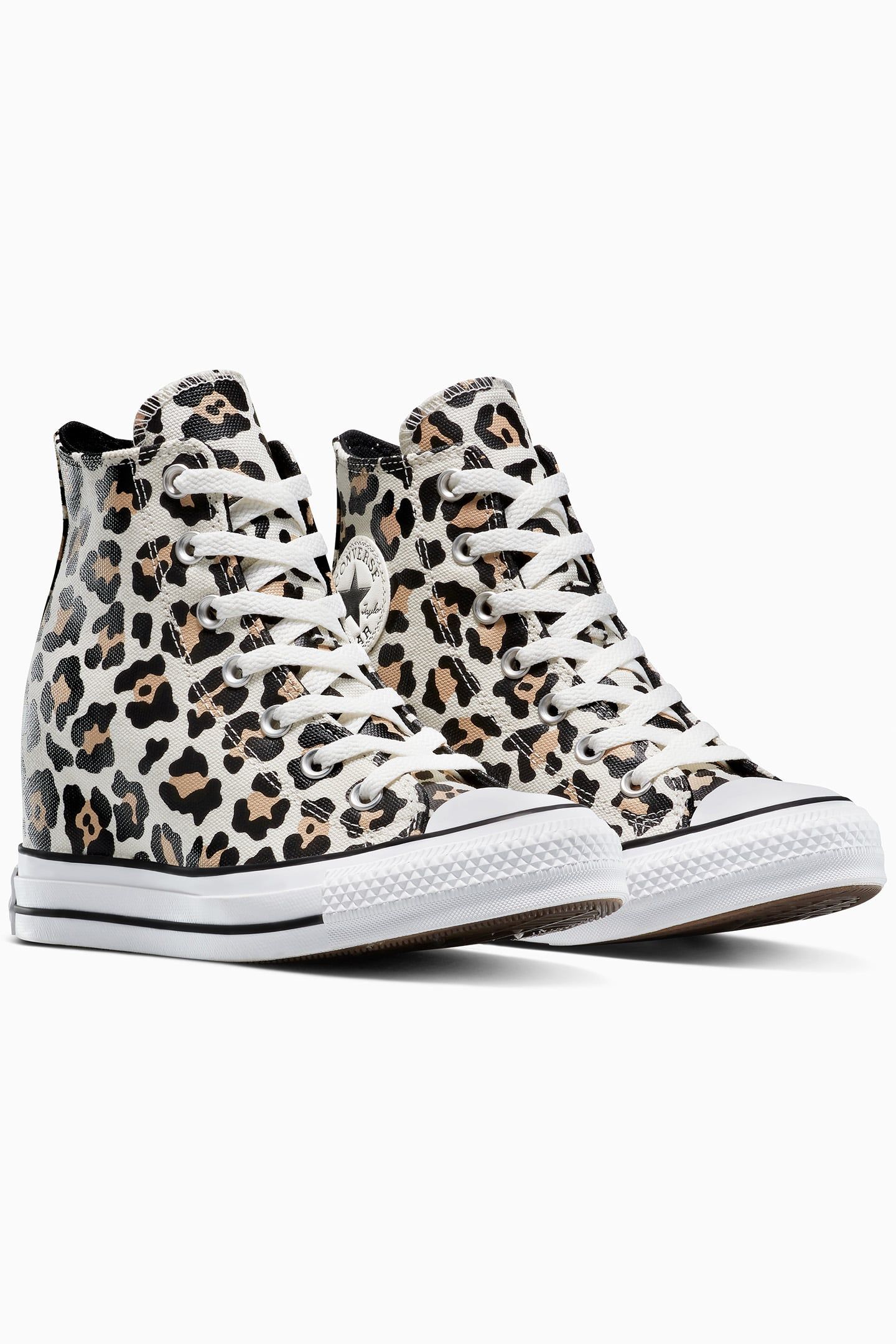 CHUCK TAYLOR ALL STAR WEDGE PLATFORM LEOPARD EGRET/BLACK/COA 5