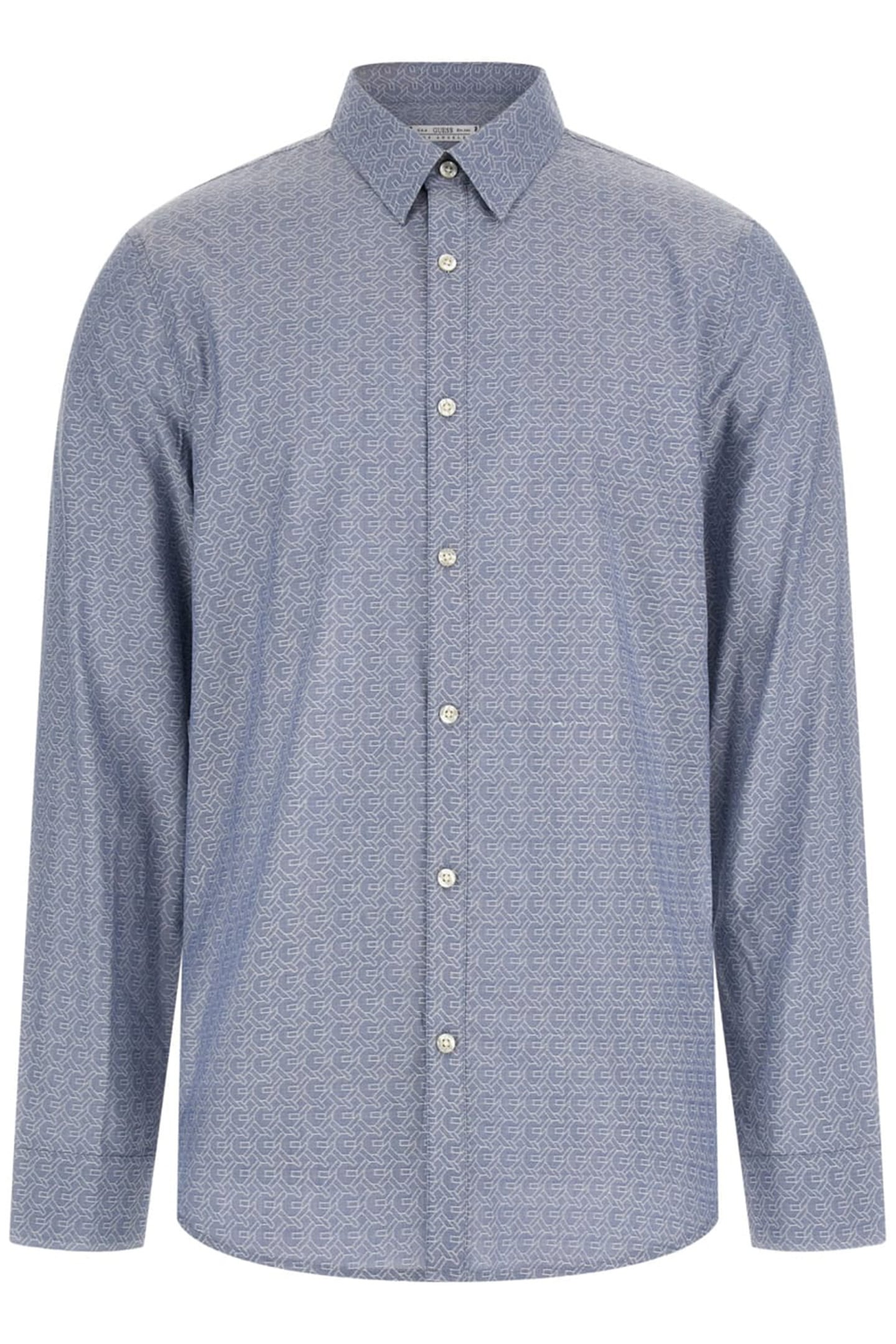GUESS ECO LS SUNSET AOP SHIRT BLUE GUESS CHAIN OUT 1