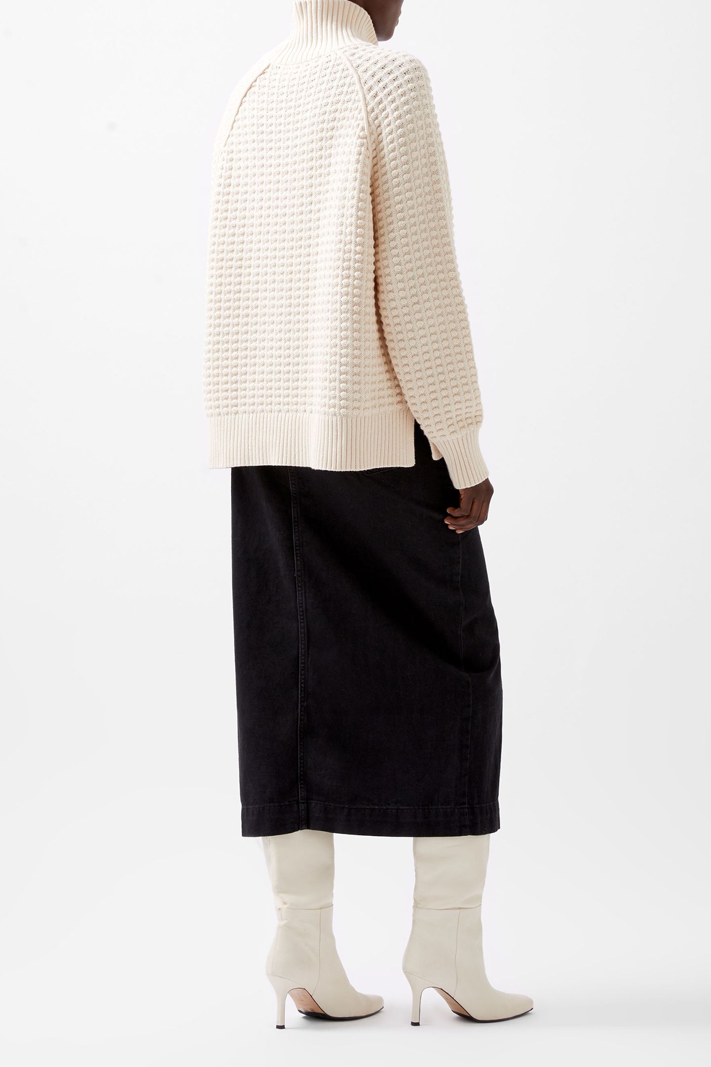 KEYA POPCORN KNIT MOZART JUMPR CREAM 2