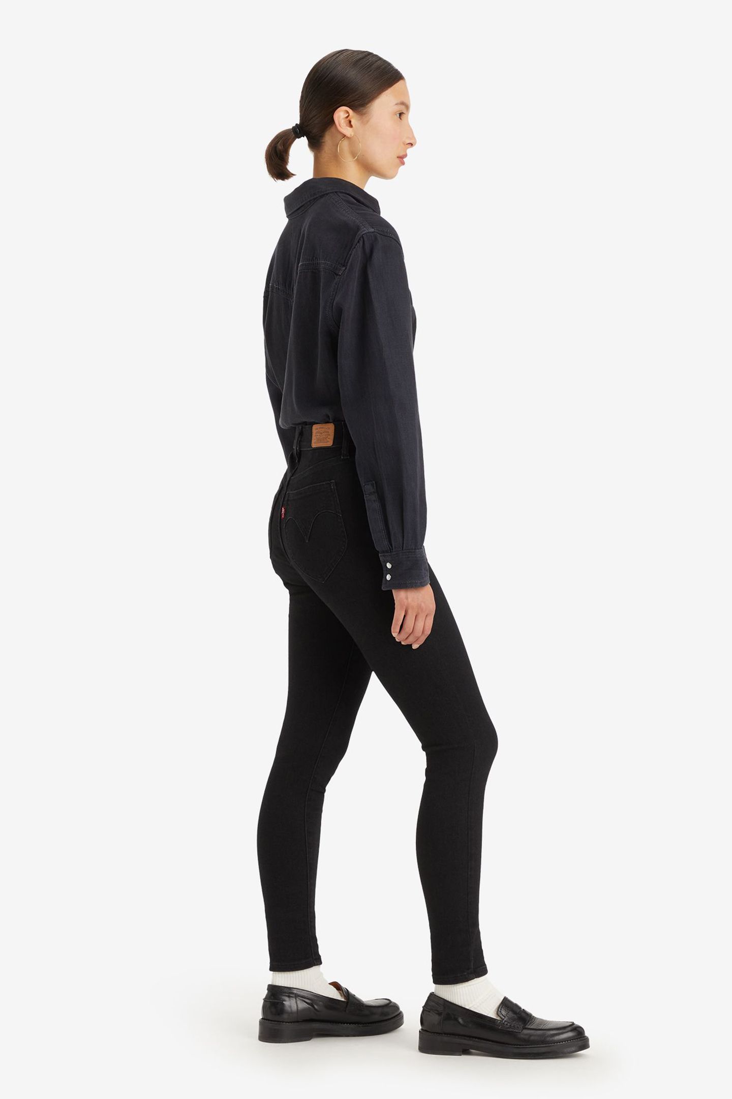RETRO HIGH SKINNY JEANS BLACK 5