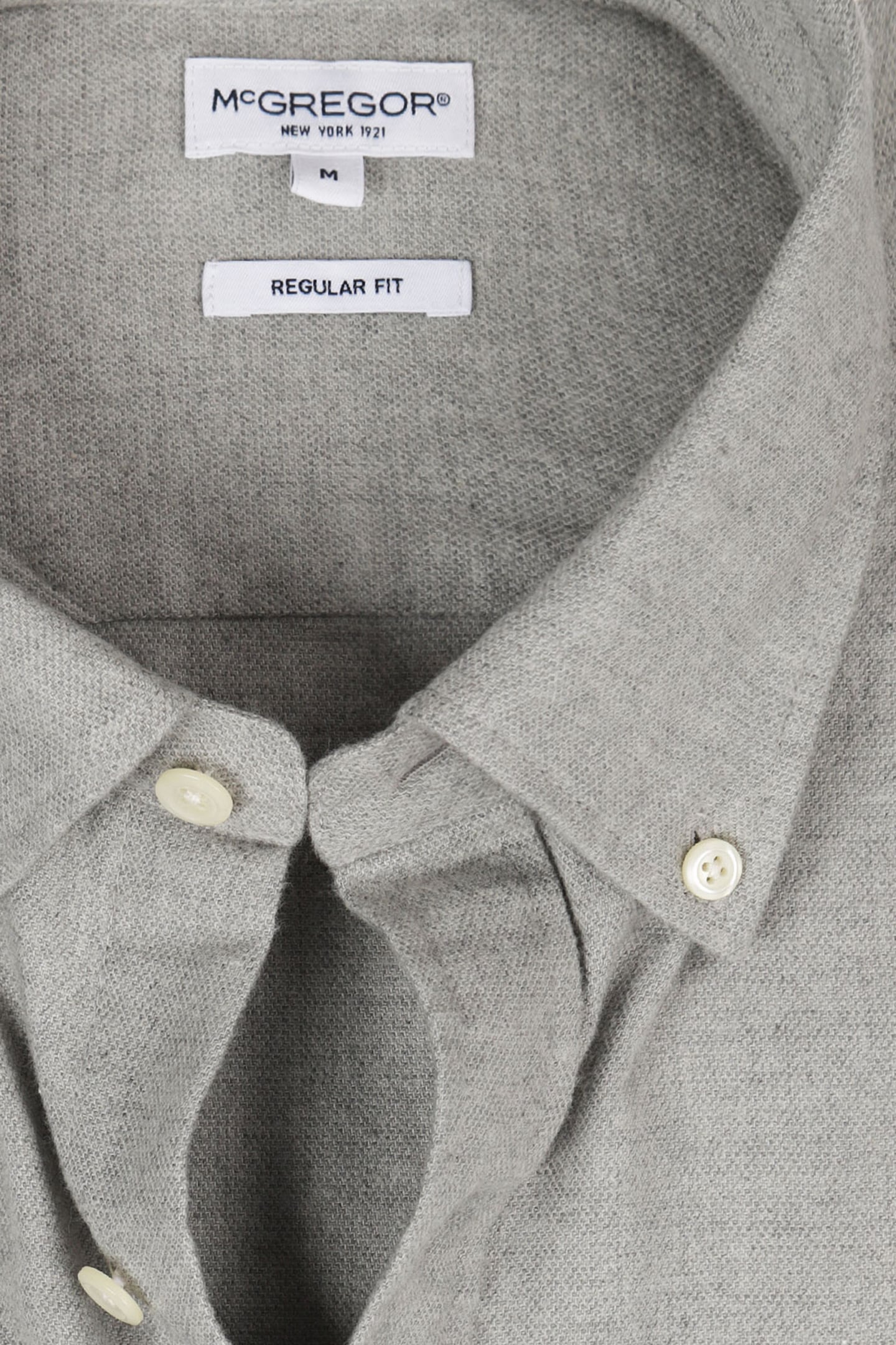 FLANNEL MELANGE OXFORD SHIRT MEDIUM GREY 9