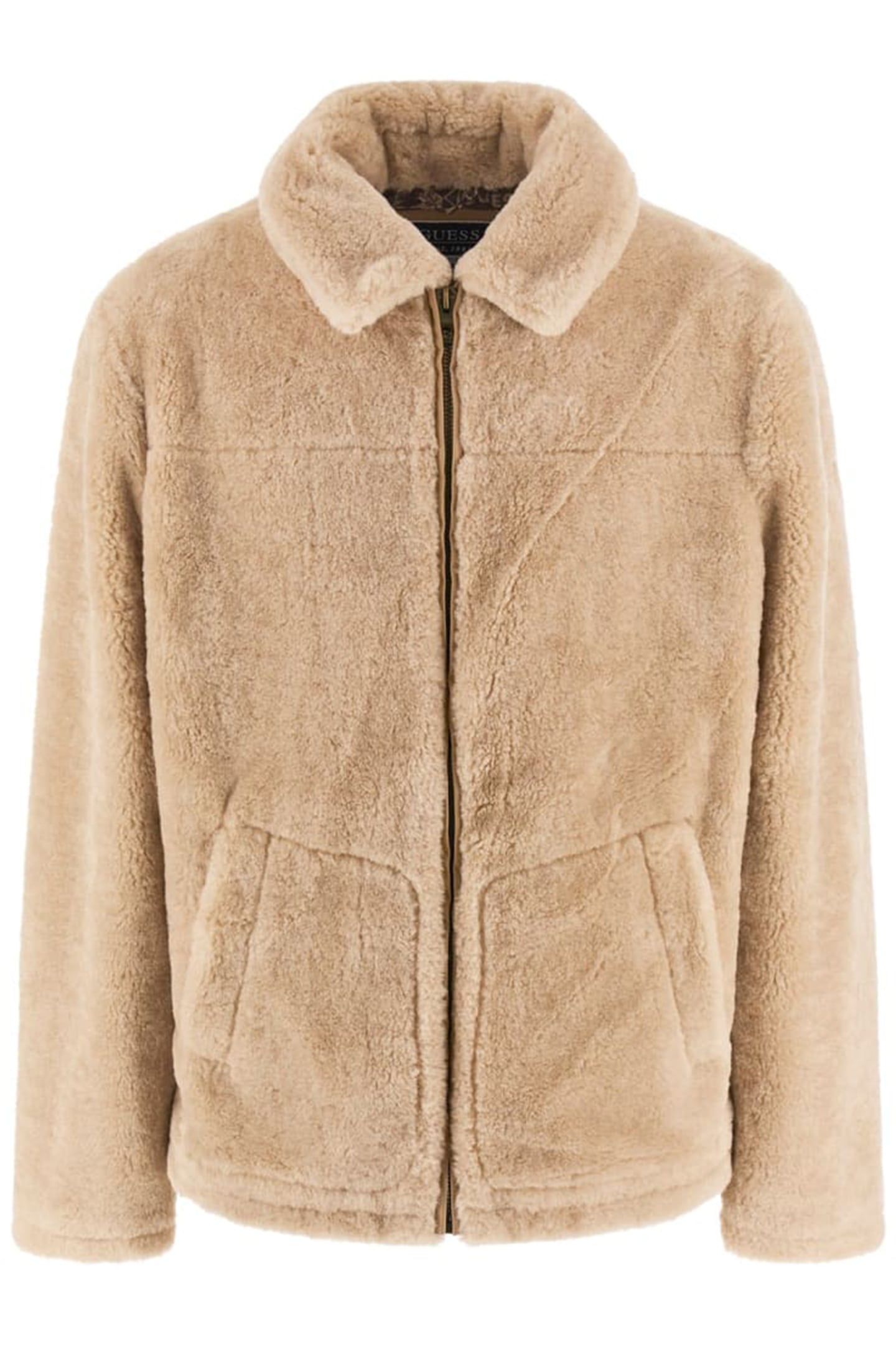 GUESS ECO TEDDY JACKET DESERT MUD 4