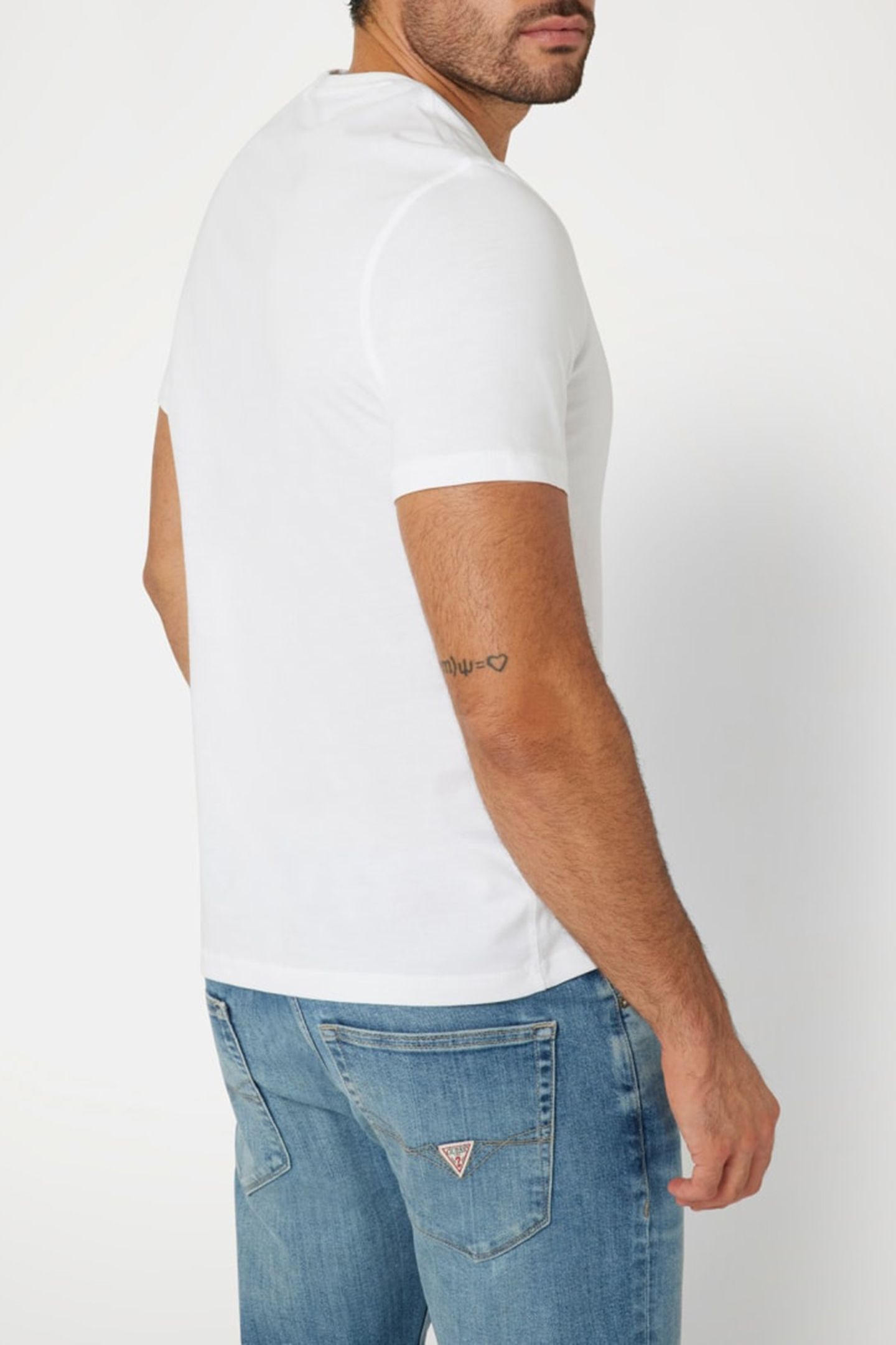 GUESS ECO SS CN GUESS BOX LOGO PURE WHITE 2