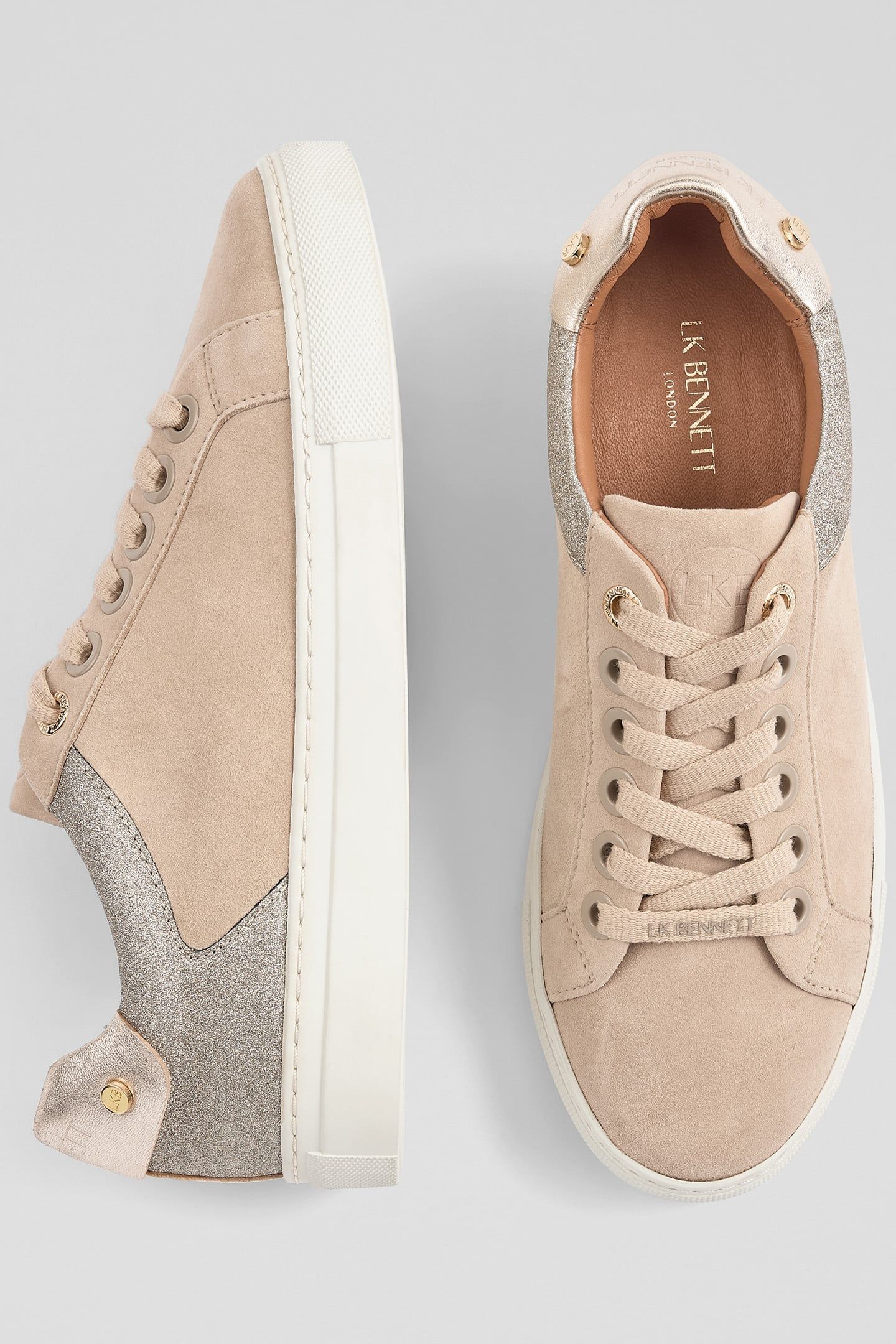 FL SIGNATURE STUD TRAINER CREAM/GOLD 3