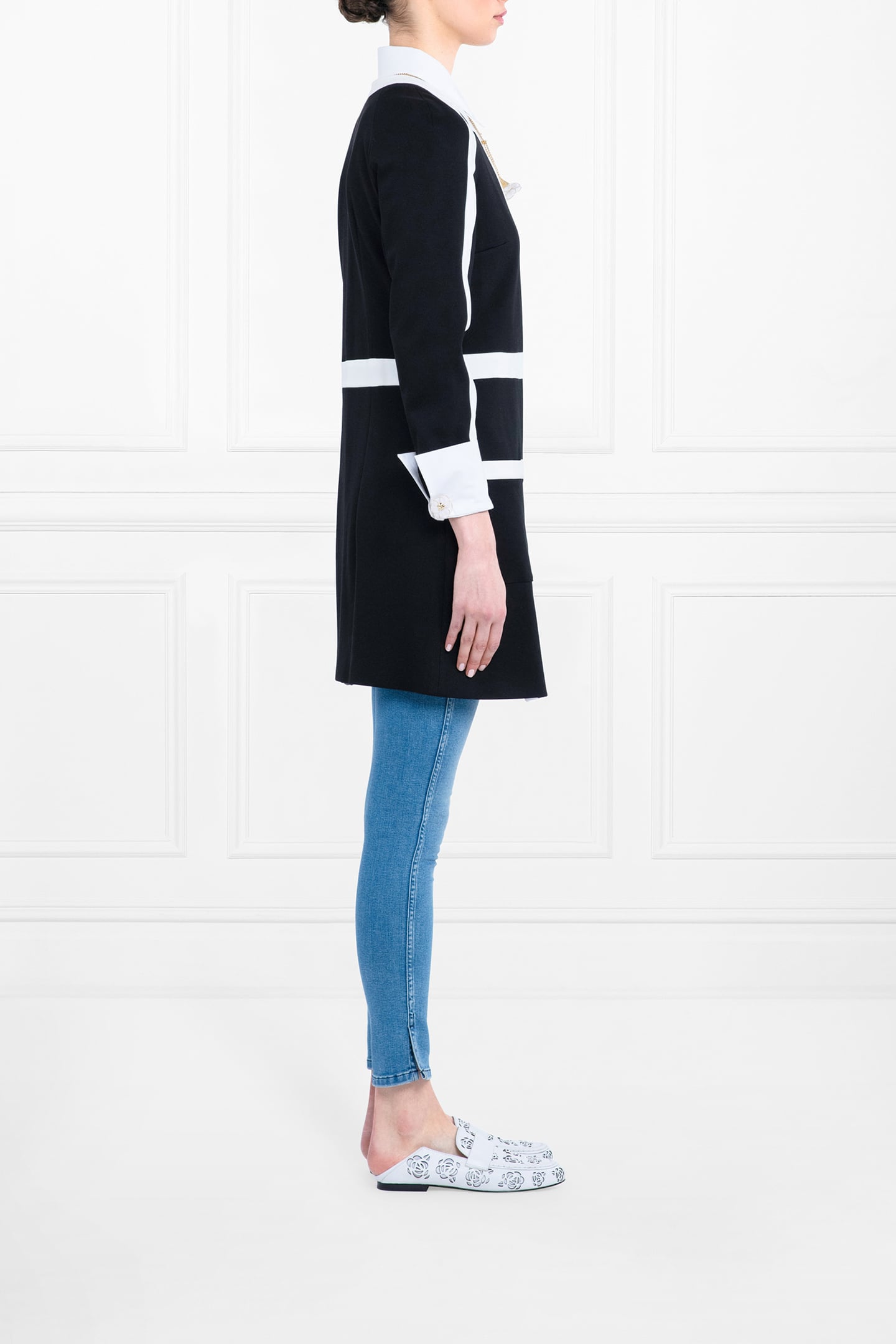 PRESENCE MANTEAU BLACK/WHITE 5
