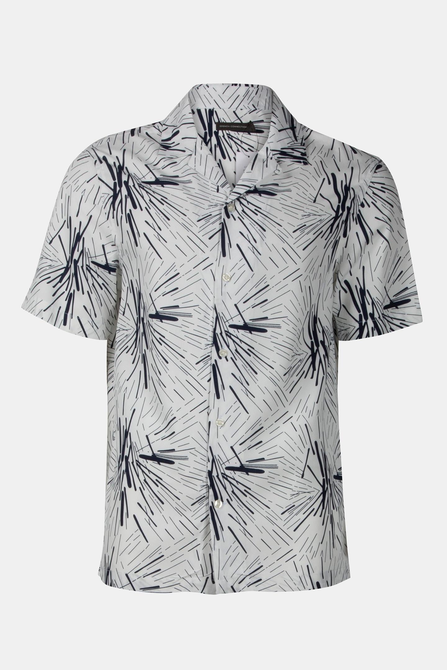SPLAT VISCOSE REVERE SHORT SLEEVE WHITE 4