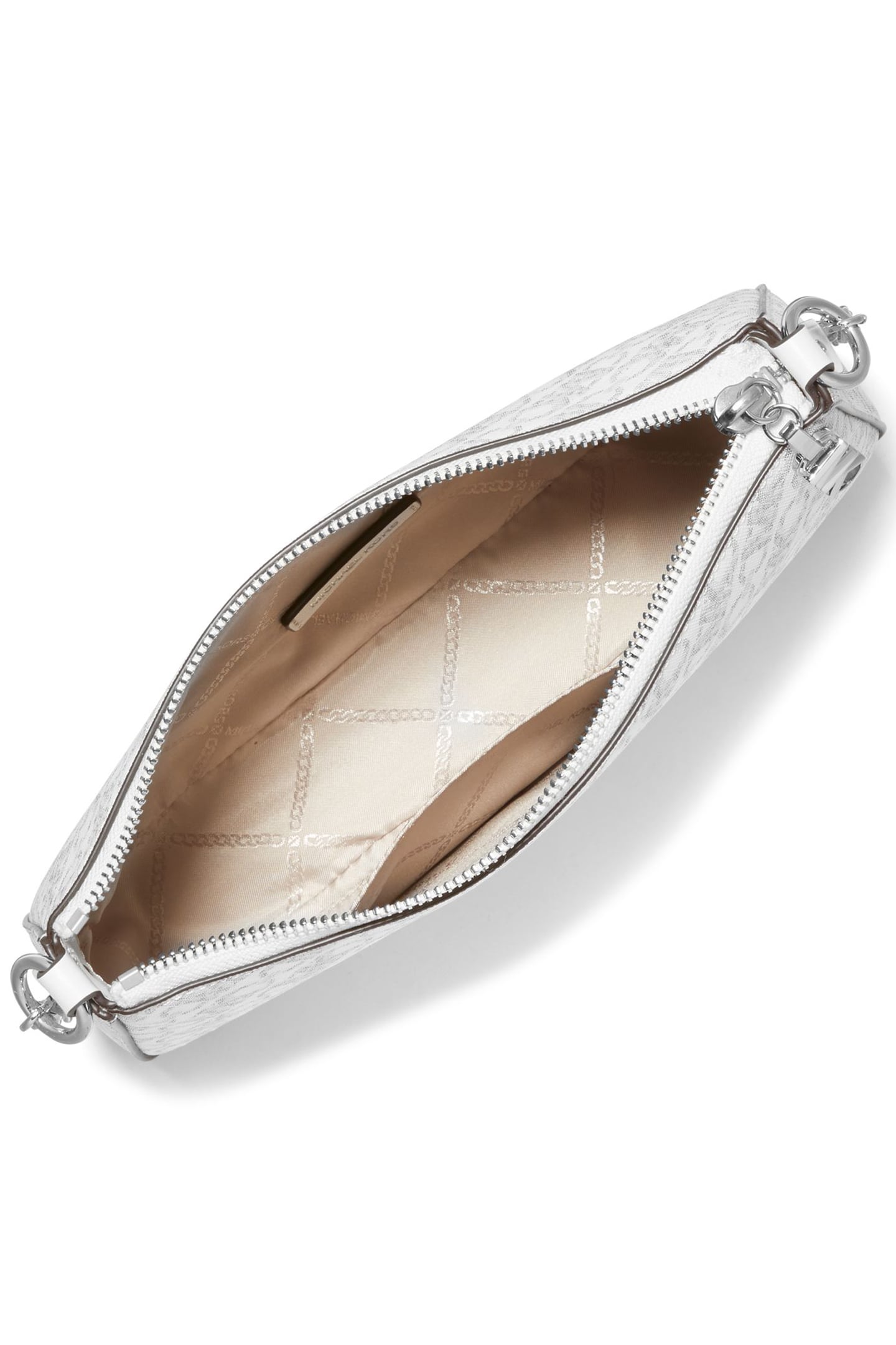 CHAIN POUCHETTE SHOULDER BAG IN WHITE 3