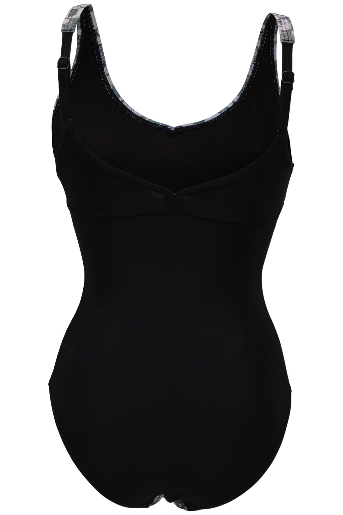 WOMEN'S BODYLIFT CHIARA SWIMSUIT WING B BLACK TURQUOISE MULT 5