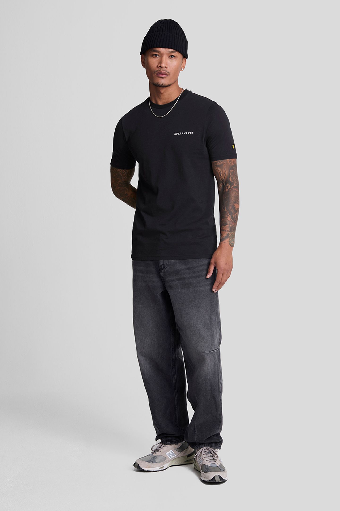 EMBROIDERED T-SHIRT DARK NAVY/WHITE 3