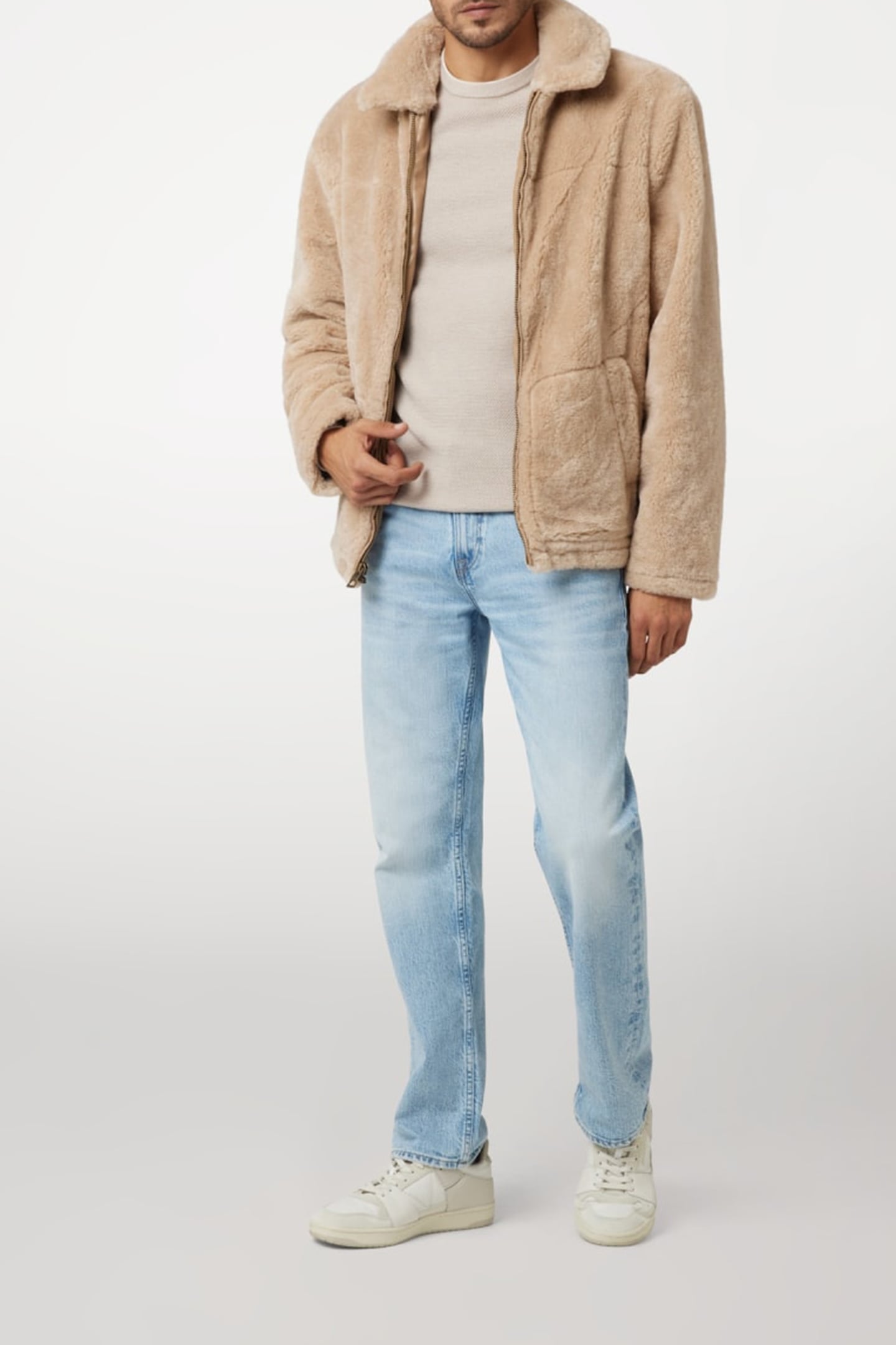 GUESS ECO TEDDY JACKET DESERT MUD 3