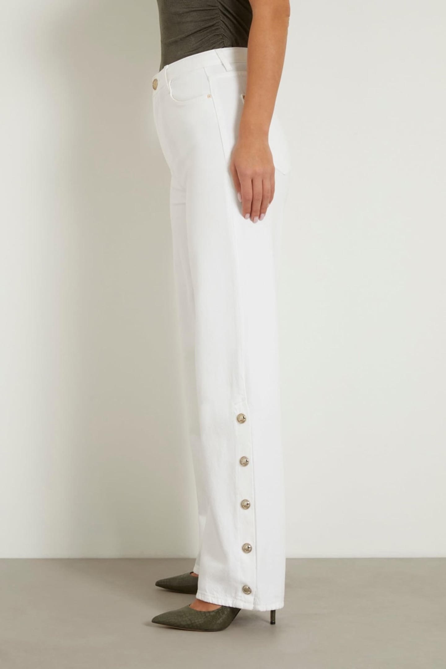 GUESS ECO PAZ WIDE LEG PURE WHITE 7