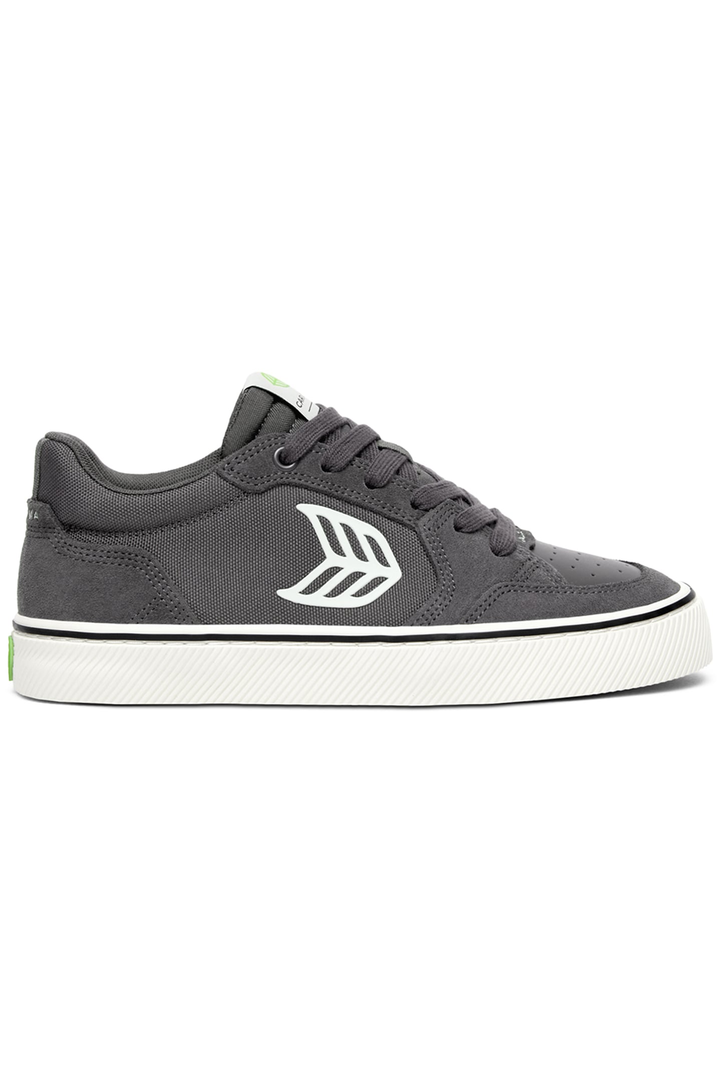 VALLELY PRO MAGNET GREY SUEDE AND CORDURA IVORY LOGO SNEAKER 1