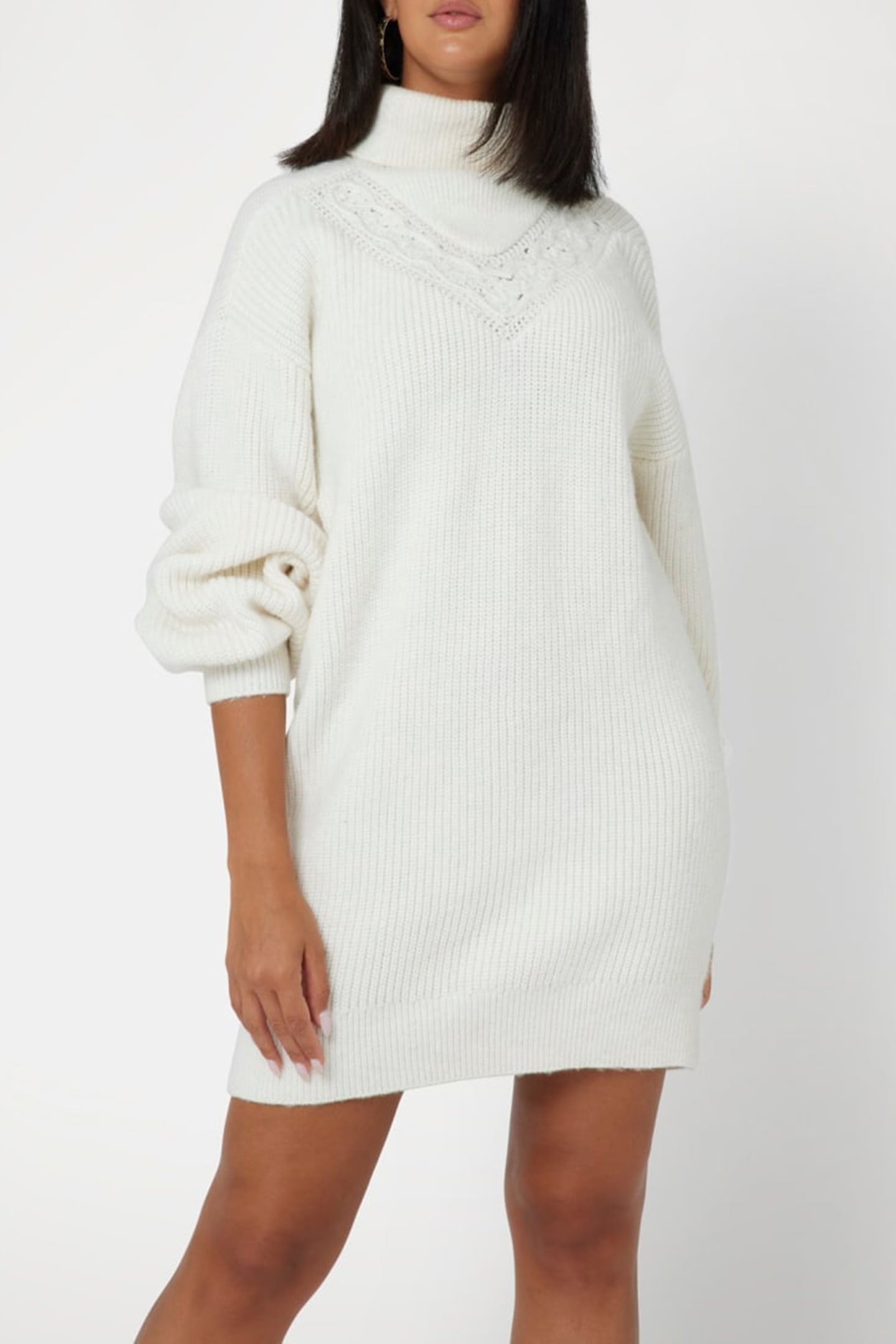 GUESS ECO LS TURTLENECK KATIE DOVE WHITE 7