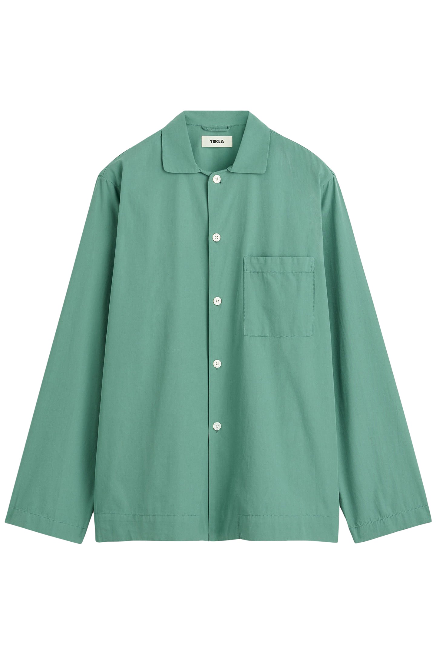 UNISEX POPLIN PYJAMAS SHIRT VINTAGE GREEN 4