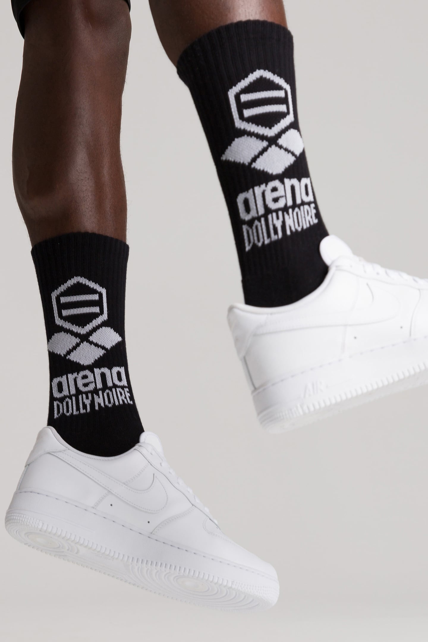 UNISEX ARENA/DOLLY NOIRE SOCKS BLACK-WHITE 5