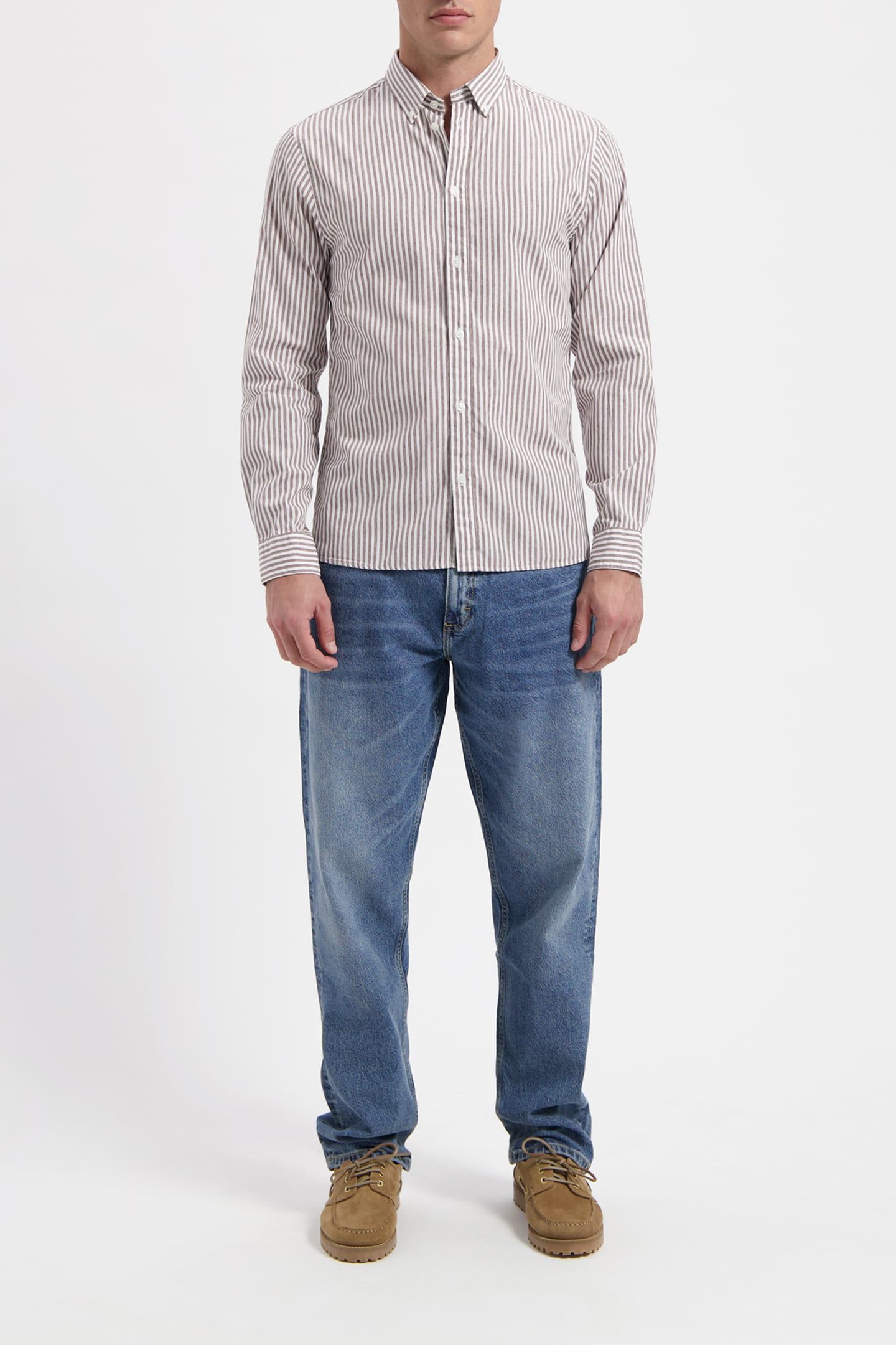 WAL – JAMES SHIRT BROWN STRIPED 2