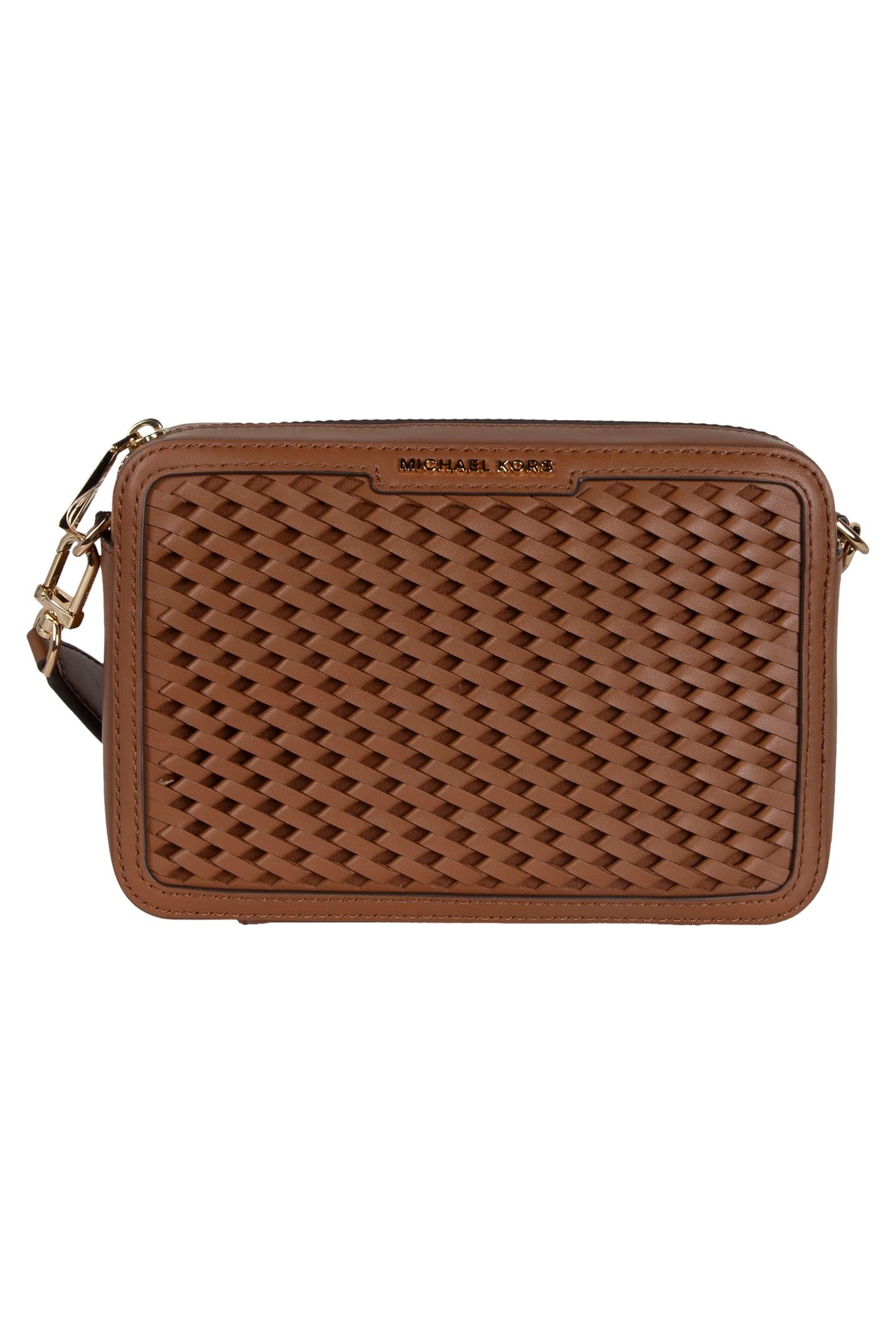 LEATHER CAMERA CROSS BODY BAG IN BROWN 2