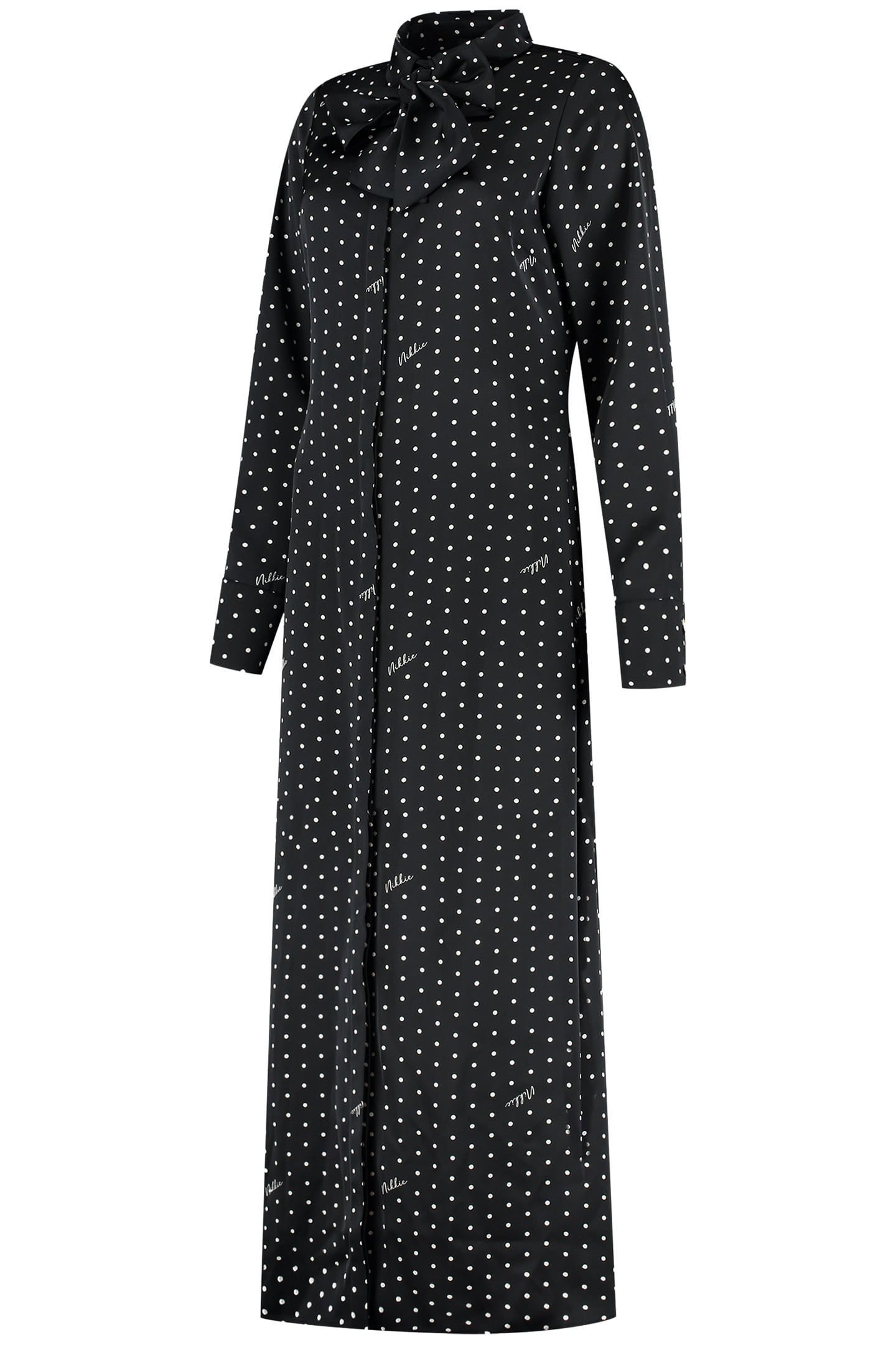 HALYCH SATIN MAXI DRESS BLACK 4
