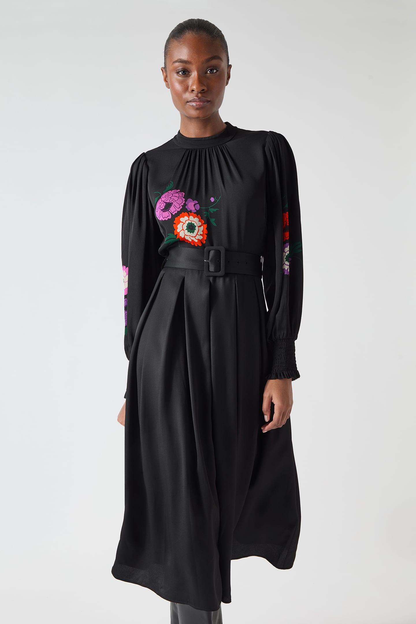 DR FLEUR MOTIF DRESS BLACK 1