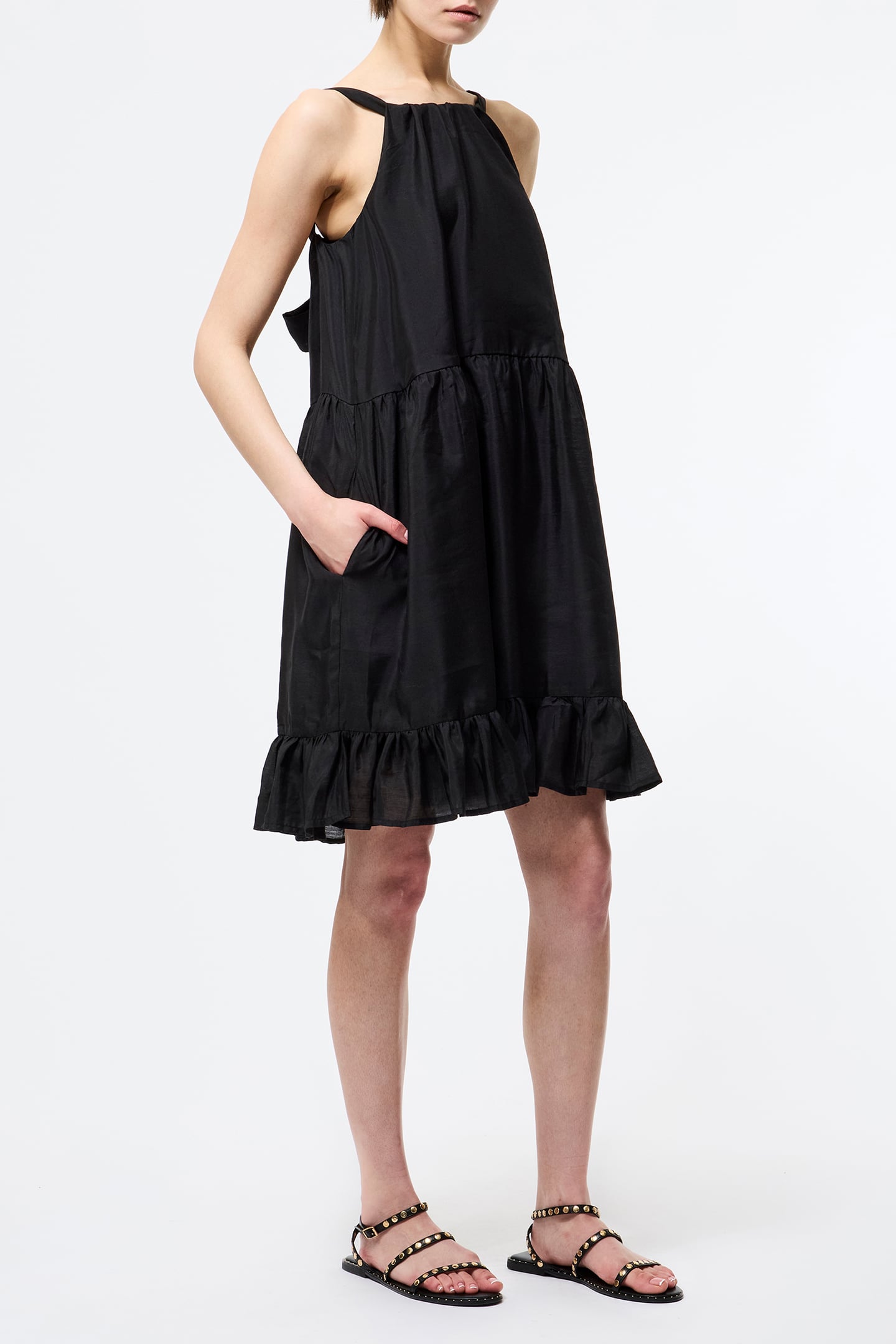 HOLLAND TIERED DRESSS BLACK 4