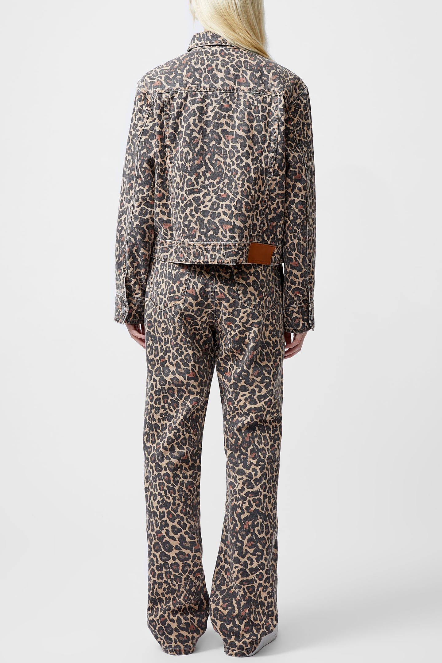 CHARLIE PRINTED DENIM JACKET LEOPARD SAND MULTI 2