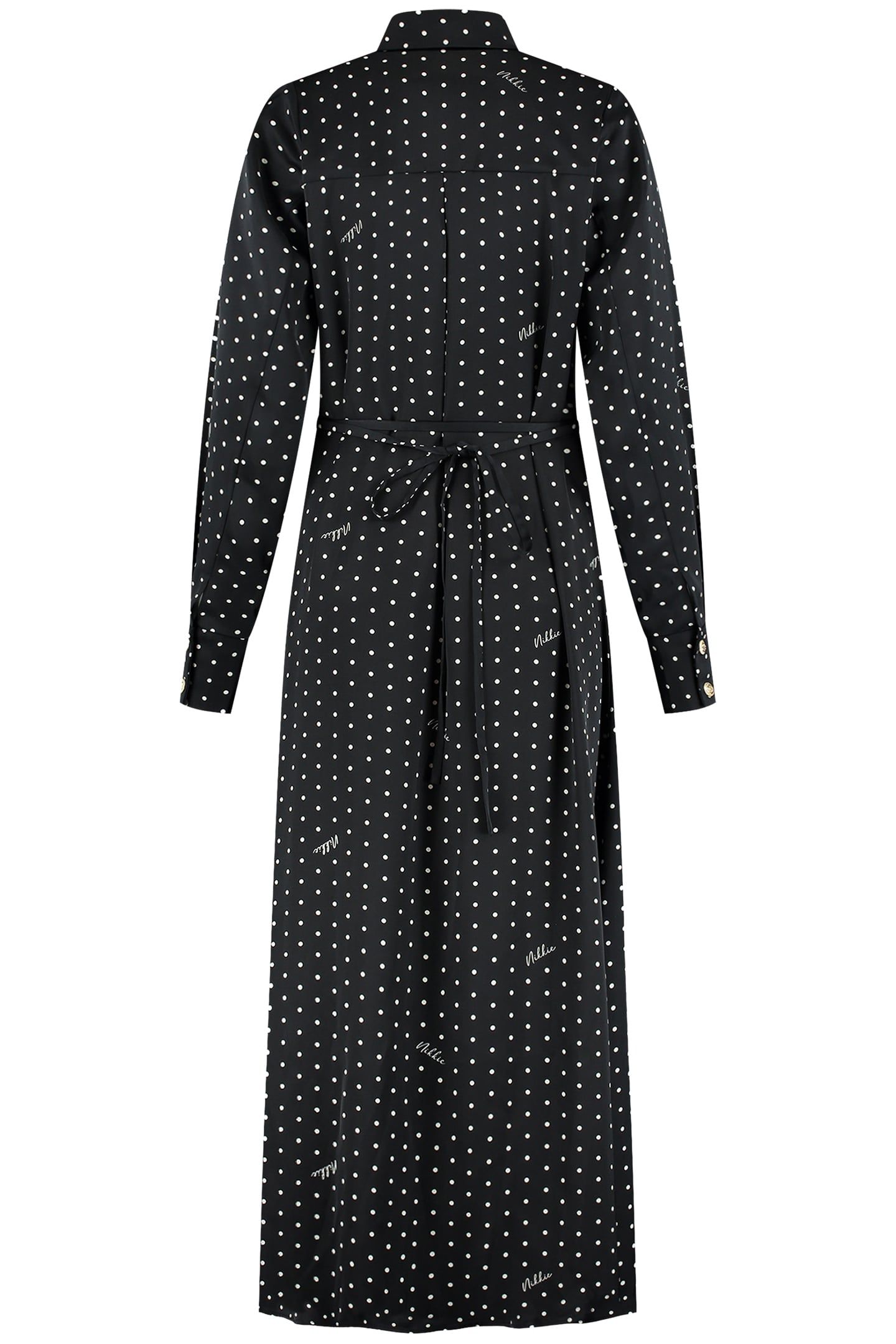 HALYCH SATIN MAXI DRESS BLACK 3