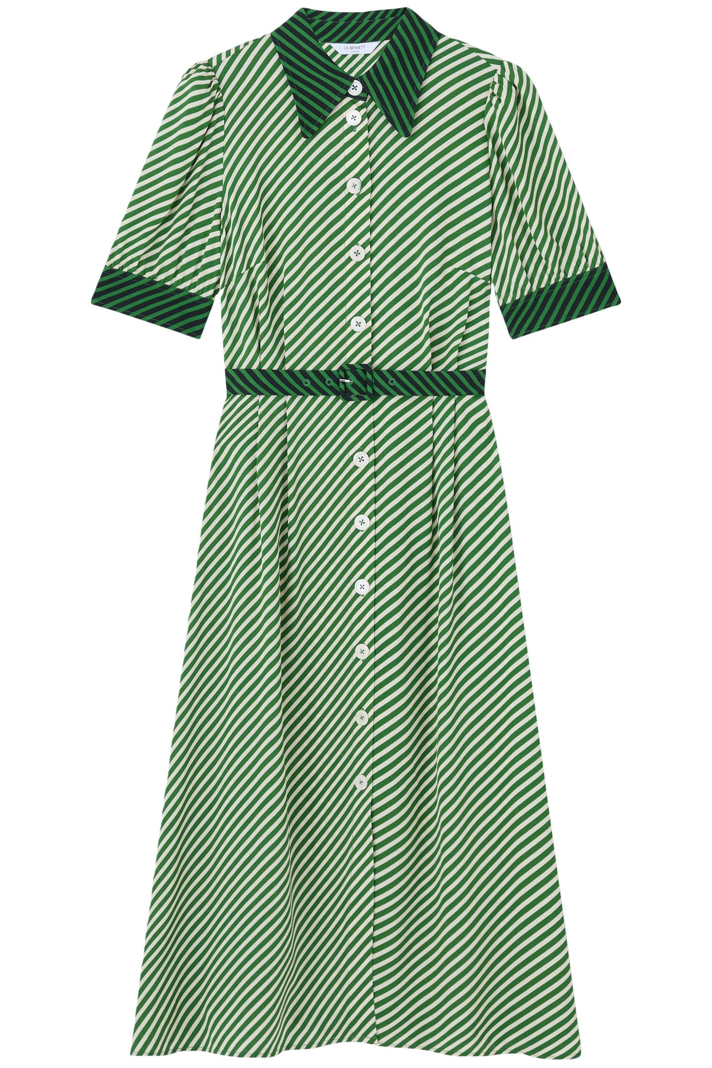 DR VAL STRIPE DRESS GREEN 3