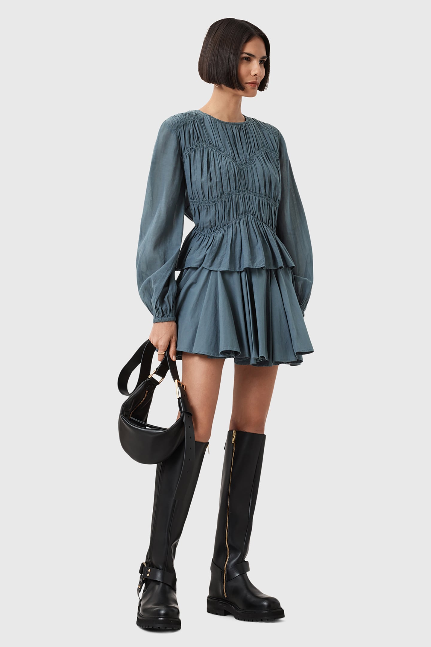TULIP SKIRT DARK SLATE BLUE 3