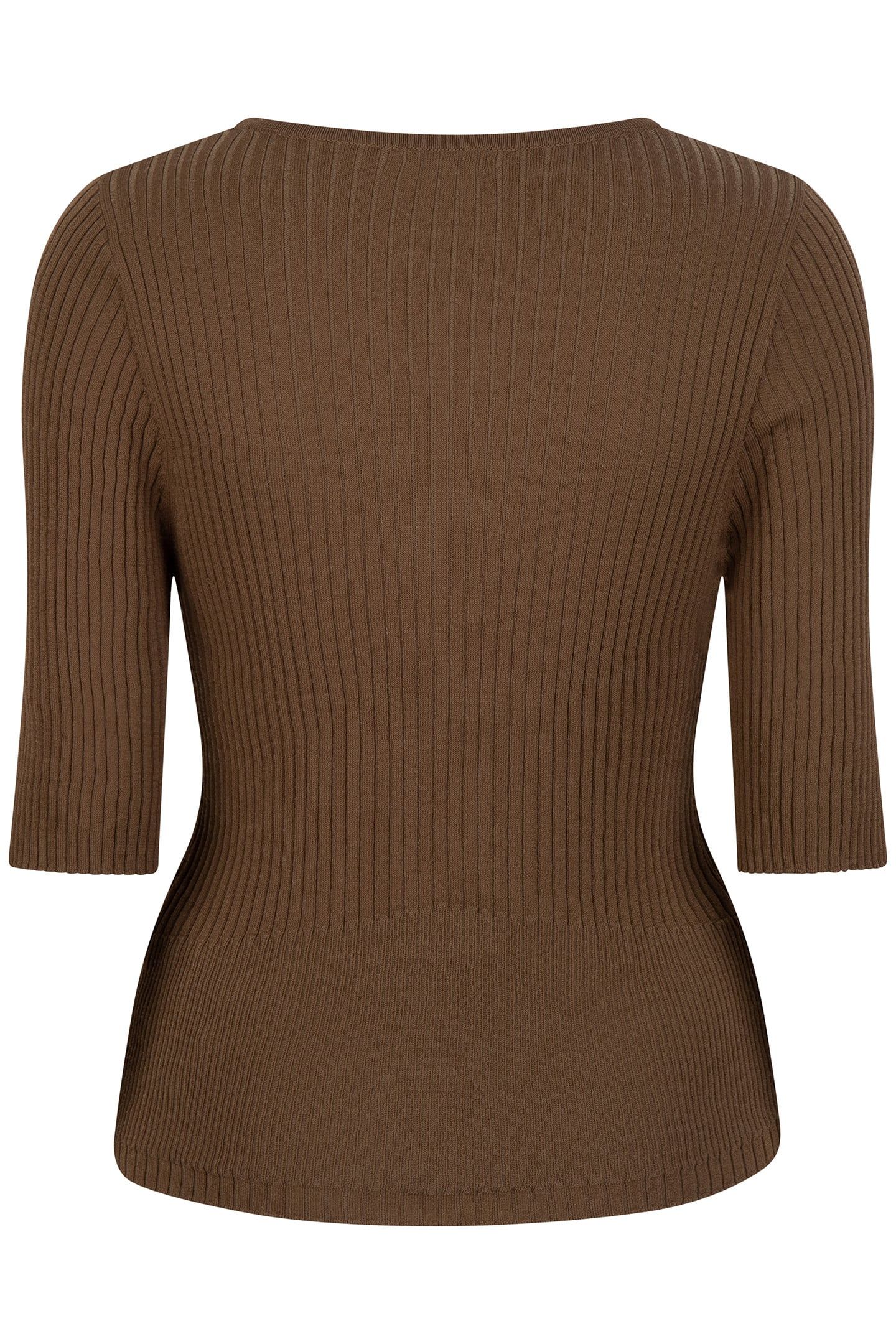 TOP KNITTED MIXED RIB ARMY GREEN 4