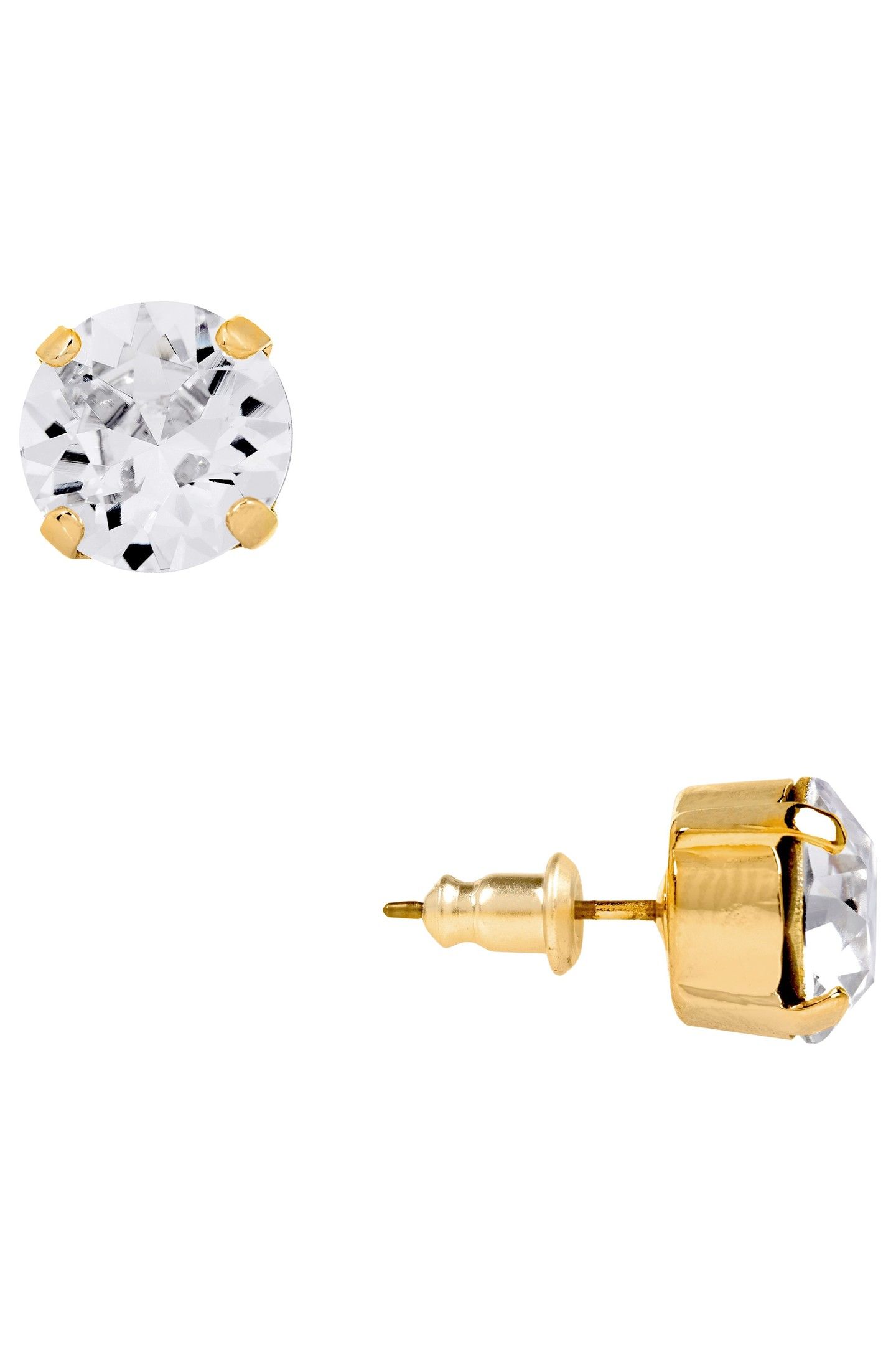 CRYSTAL GOLD EARPINS 2