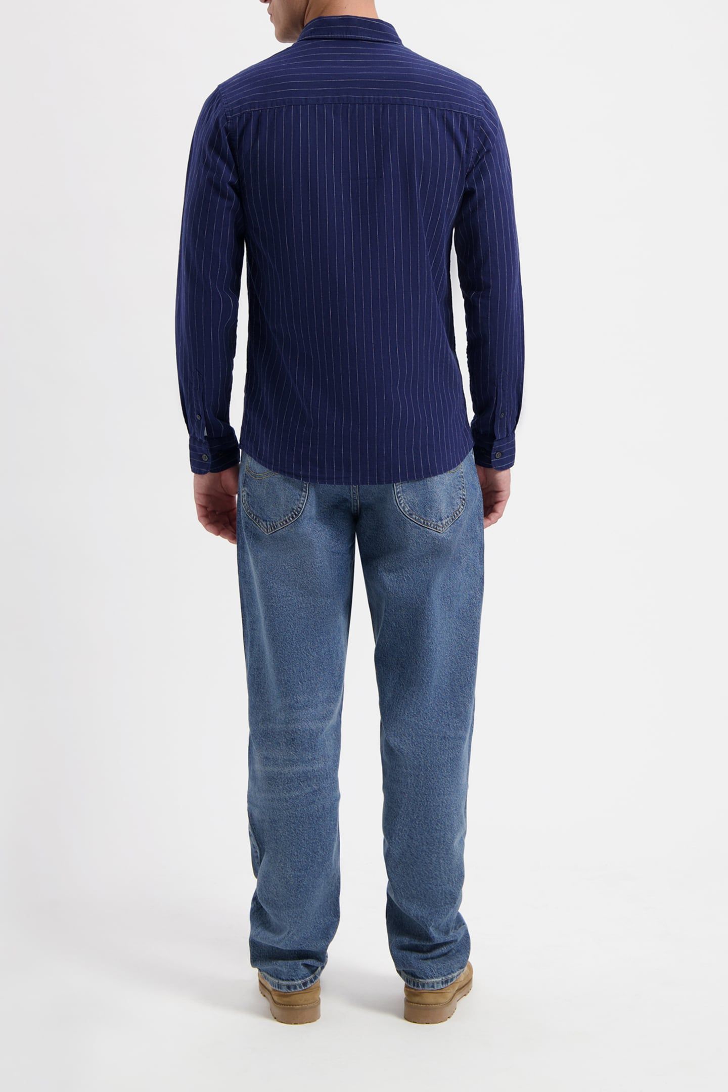 WAL – JAMES SHIRT DARK BLUE STRIPED 3