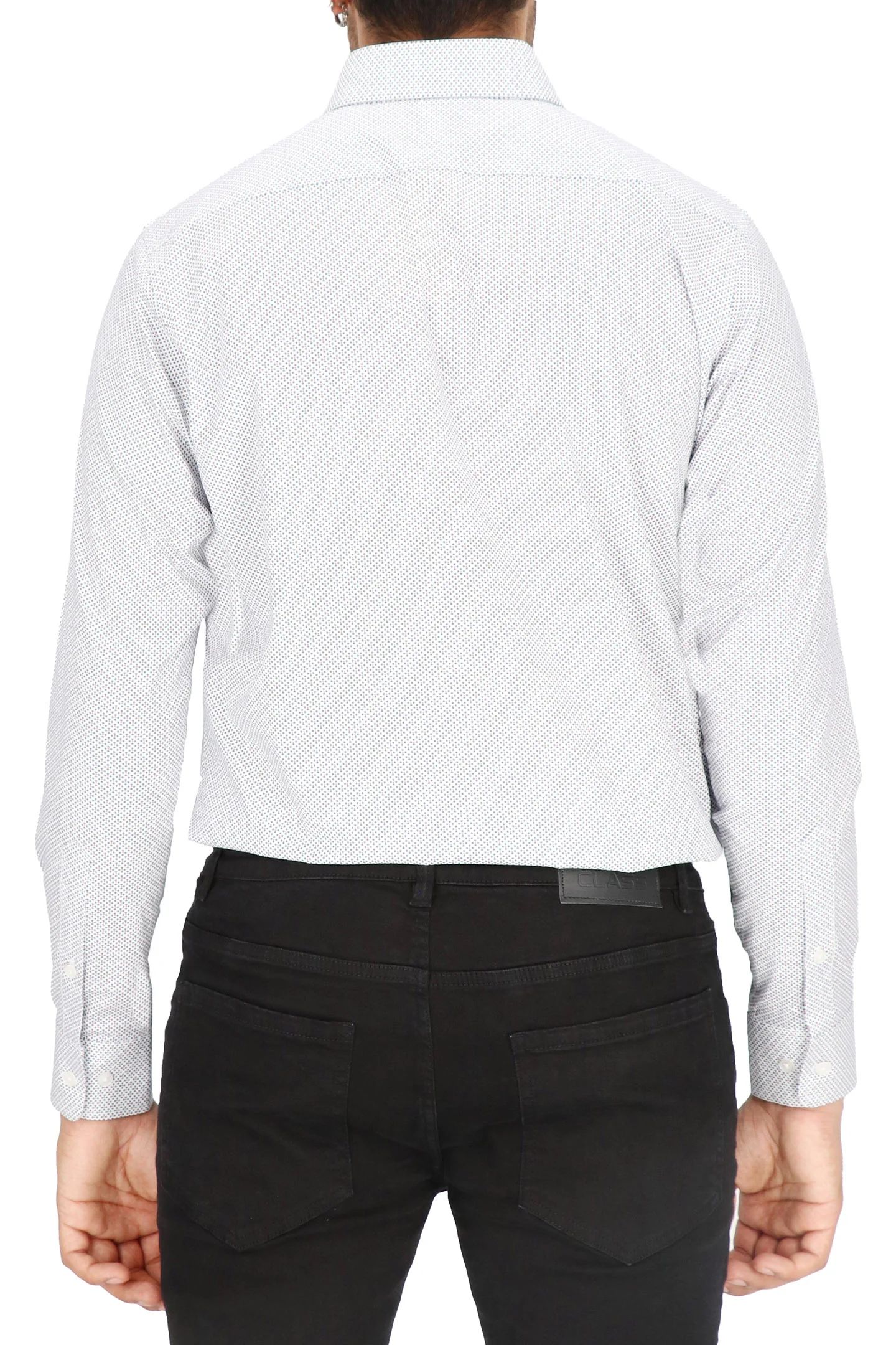 DRESS SHIRT WHITE/GREEN 2