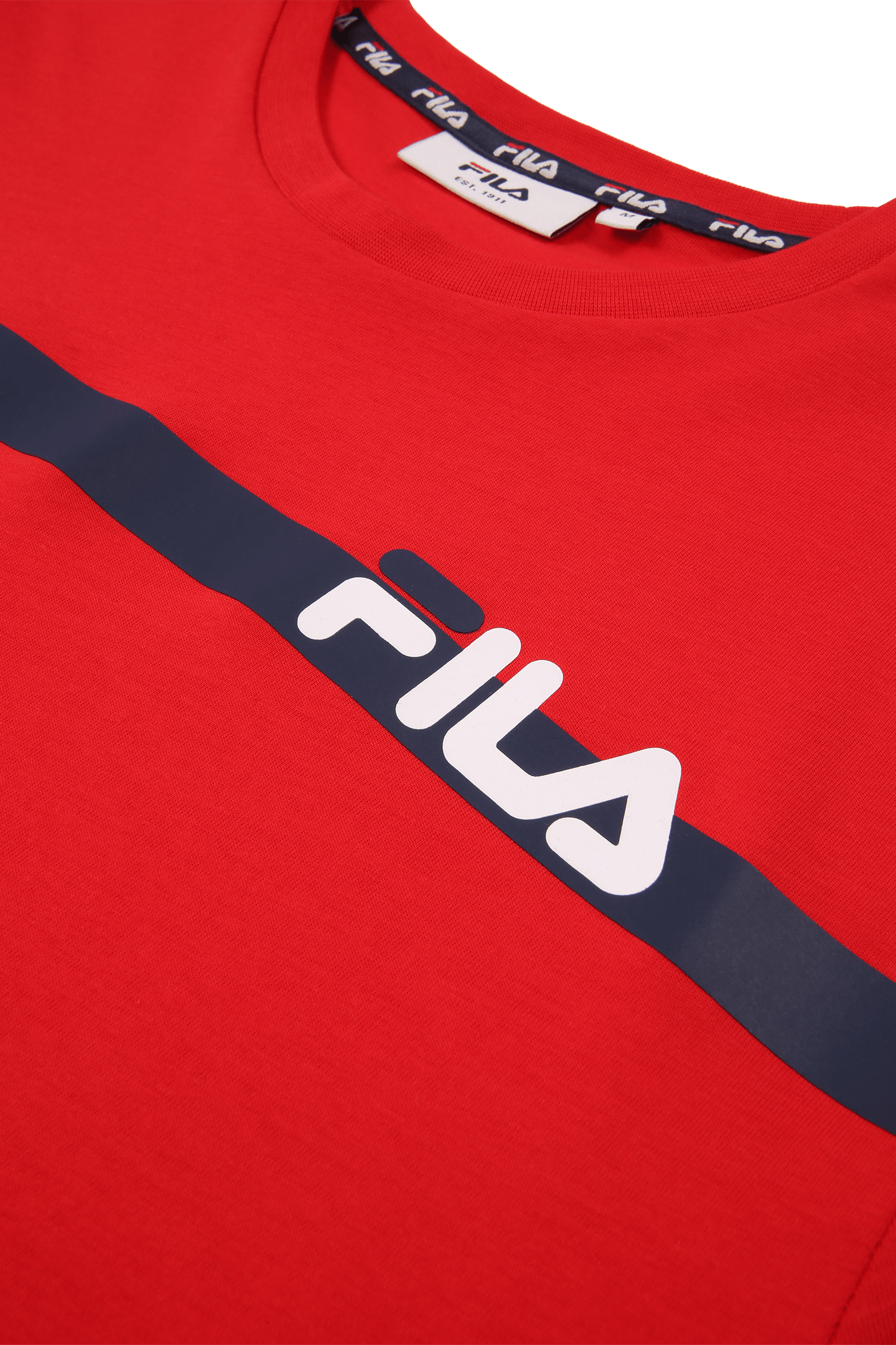 SIDNEY TEE WITH BLOCK STRIPES TRUE RED 3