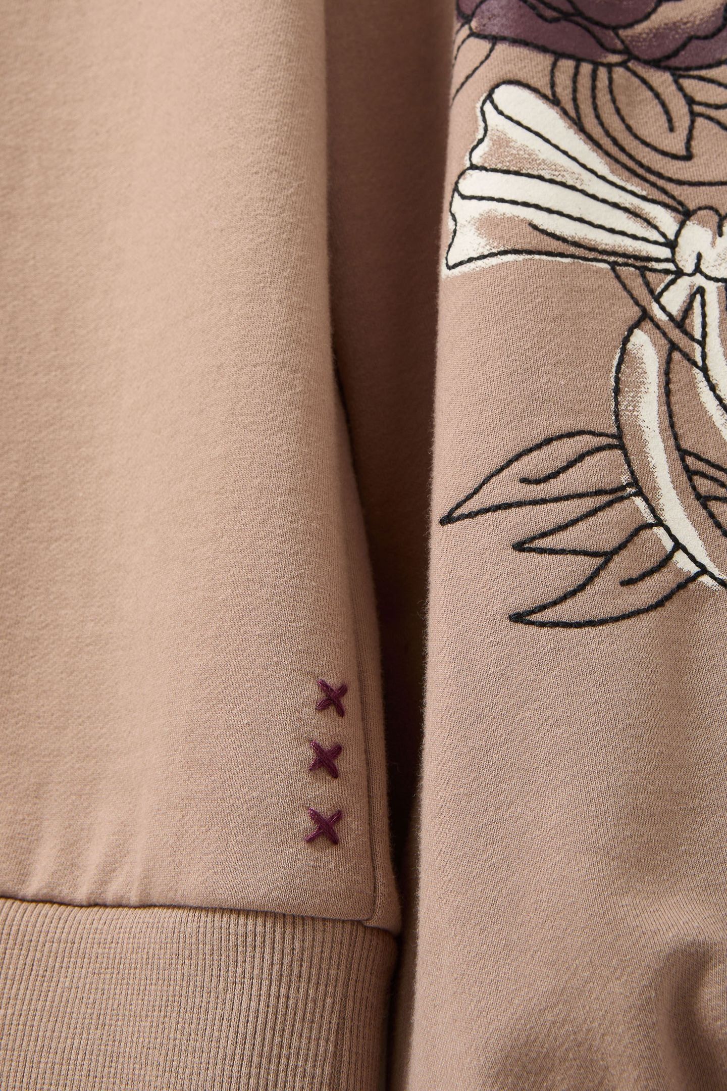 GRAPHIC HOODIE TAUPE GREY 6