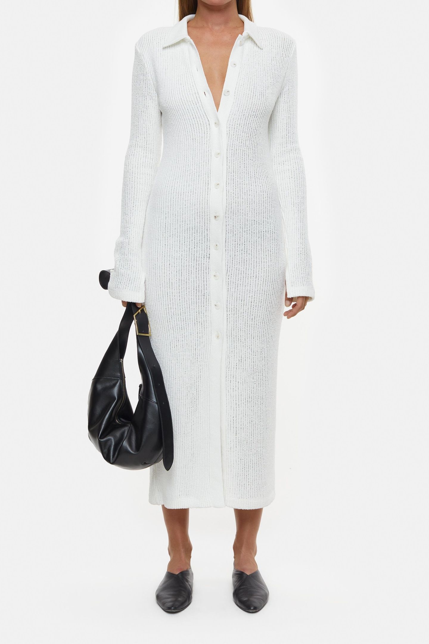 LONG SLEEVE DRESS IVORY 2